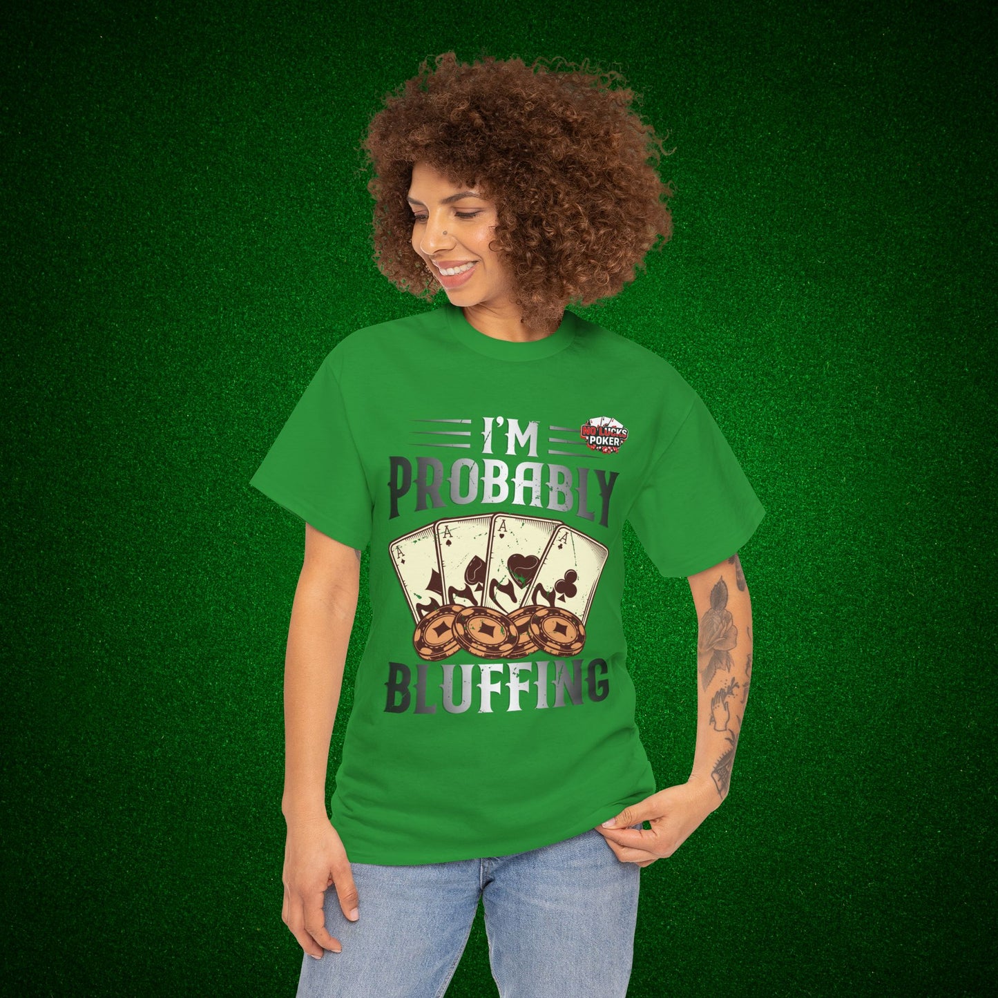 I'm Probably Bluffing Unisex Heavy Cotton Tee
