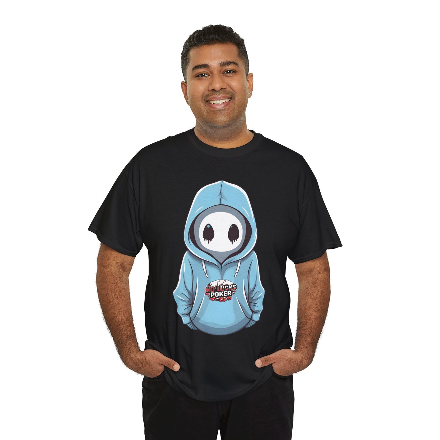 No Lucks Given – Mysterious Hoodie Player Poker Tee