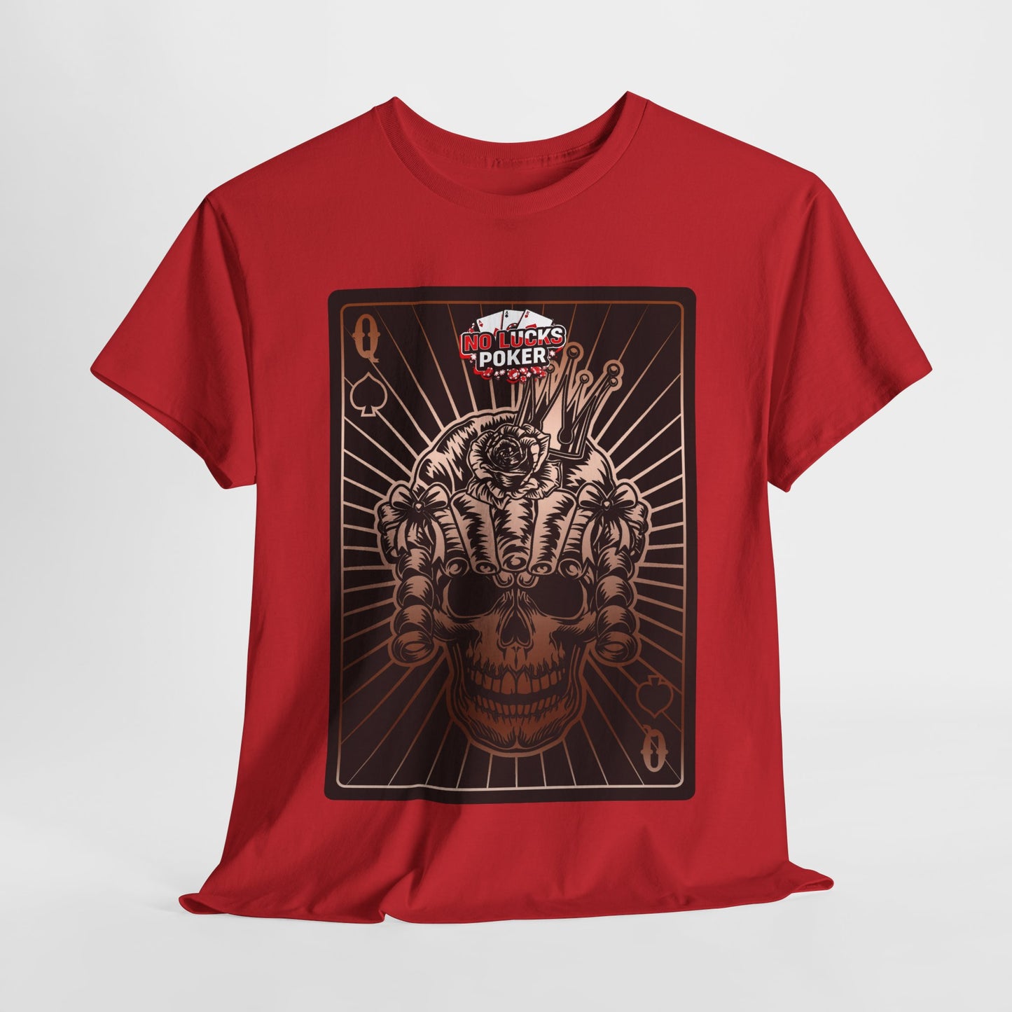 No Lucks Given – Angry Queen of Spades Poker Tee (Copper Edition)