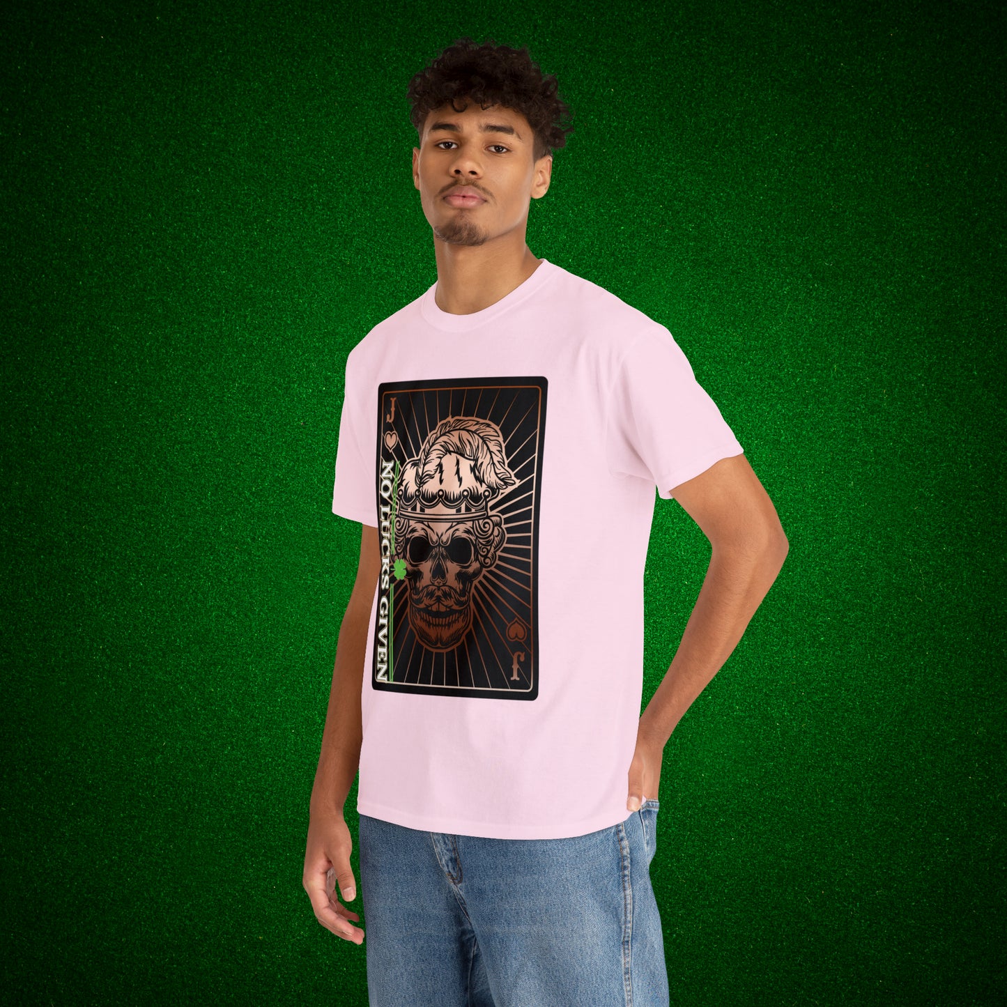 No Lucks Given Angry Jack of Hearts Copper Poker T-Shirt Must have Good Luck All-in