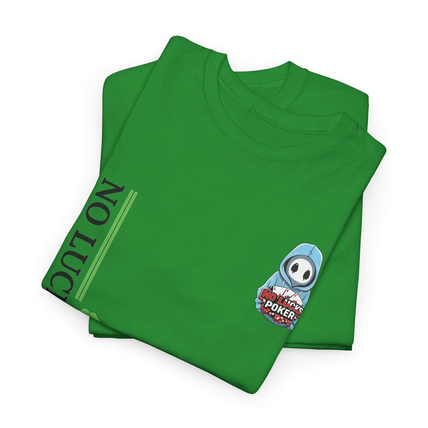 No Lucks Given – Ghost Logo Poker T-Shirt | Stealth Blackout Style