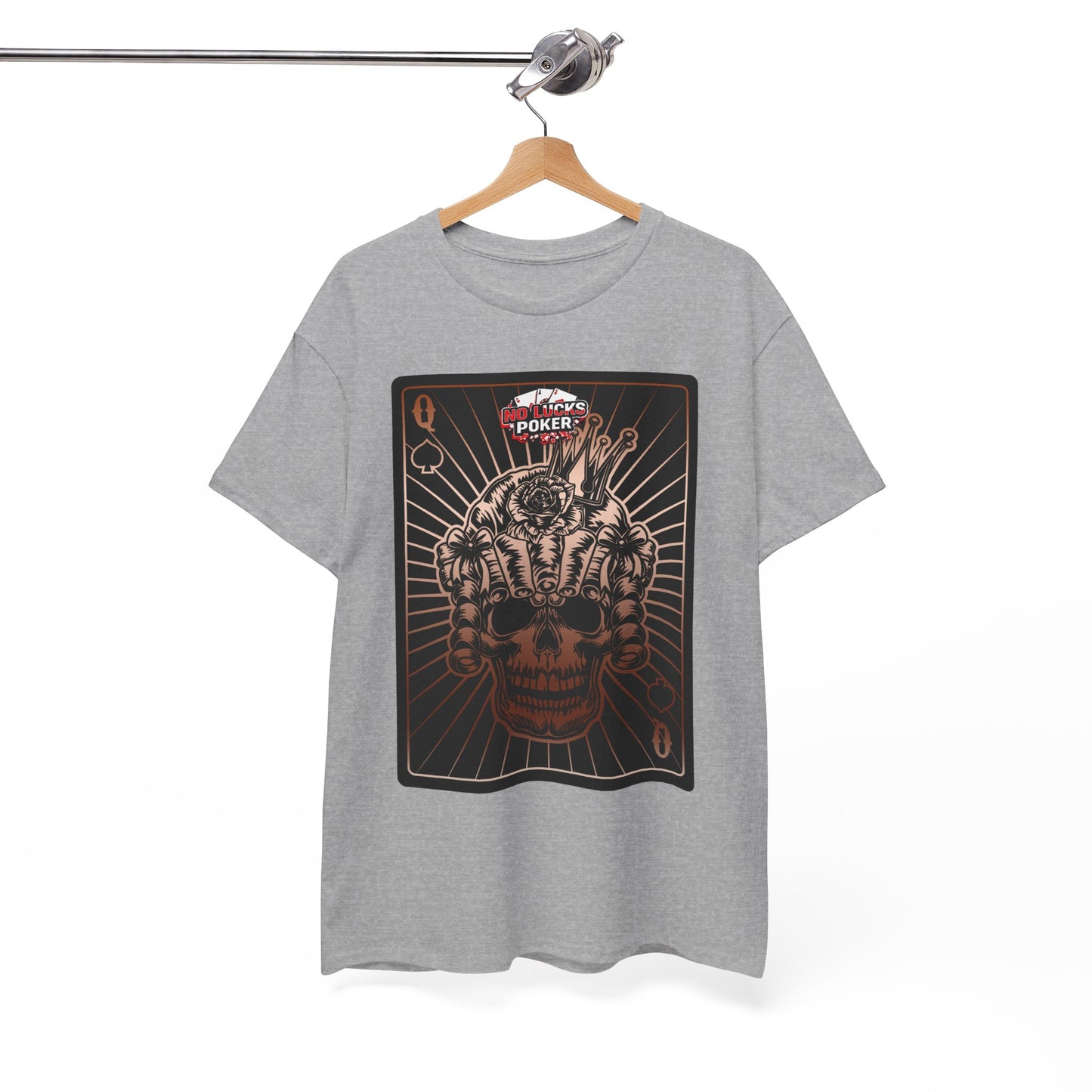 No Lucks Given – Angry Queen of Spades Poker Tee (Copper Edition)