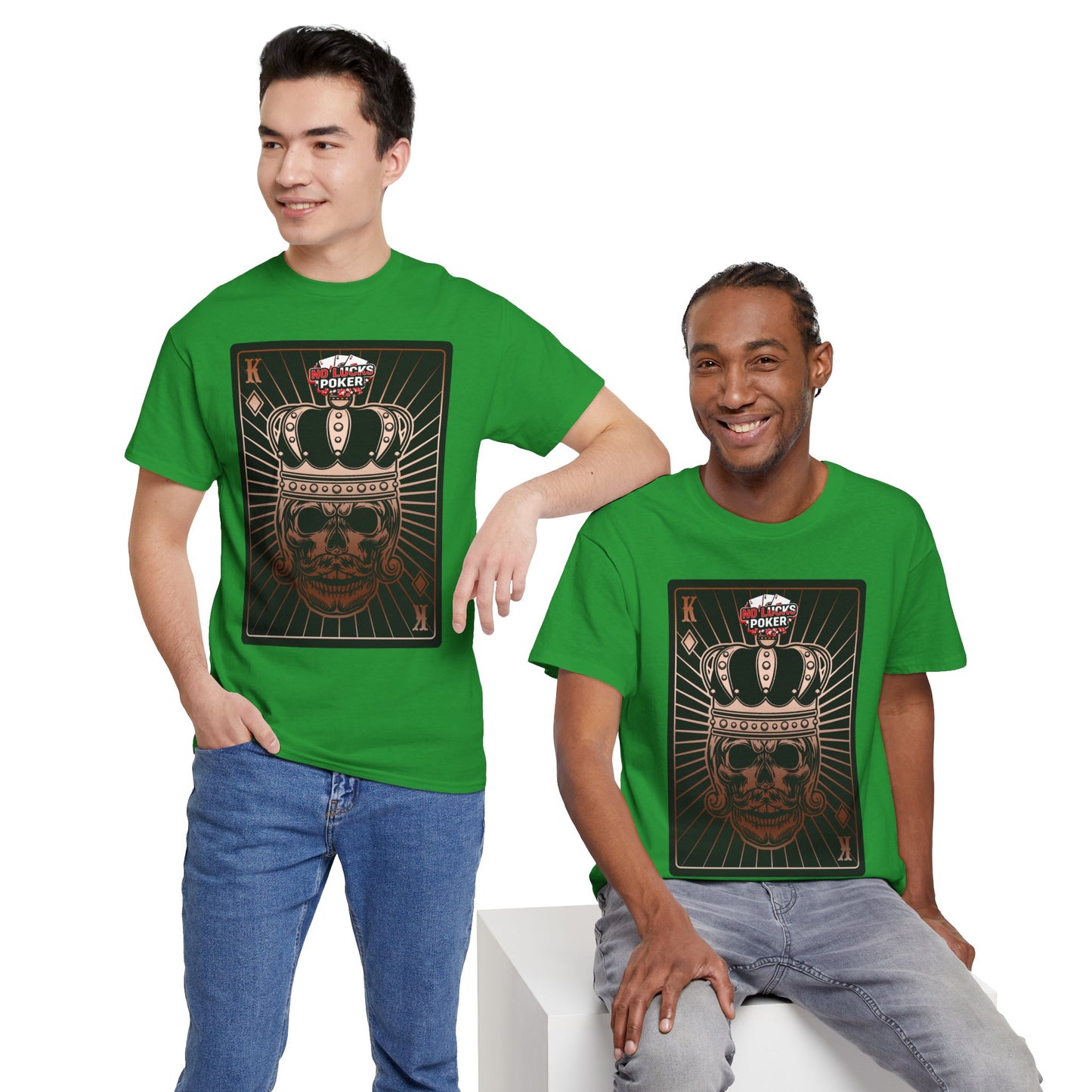 No Lucks Given Royal Skull King of Diamonds Copper Poker T-Shirt Must have Good Luck All-in