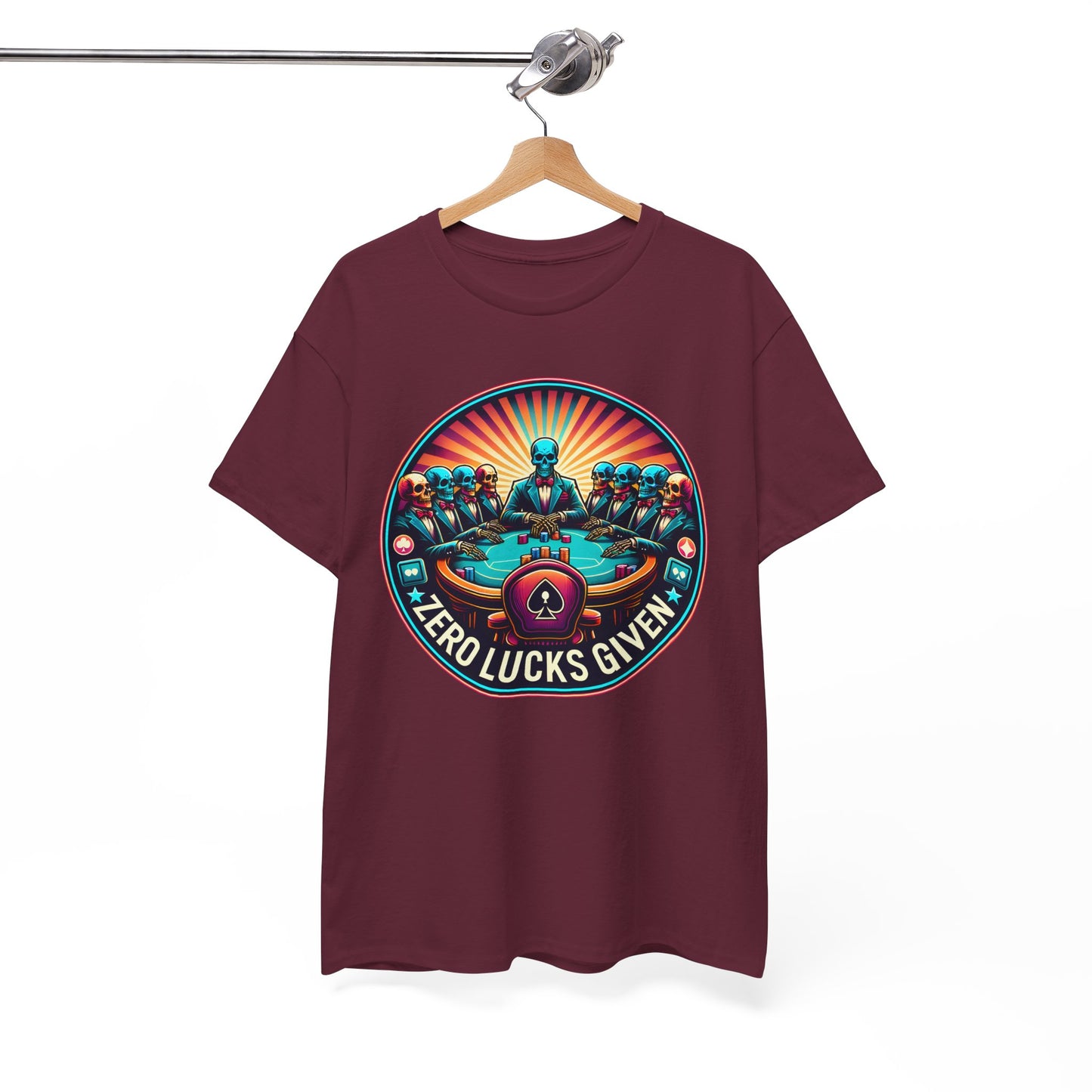 Zero Lucks Given unisex heavy cotton tee Poker Apparel