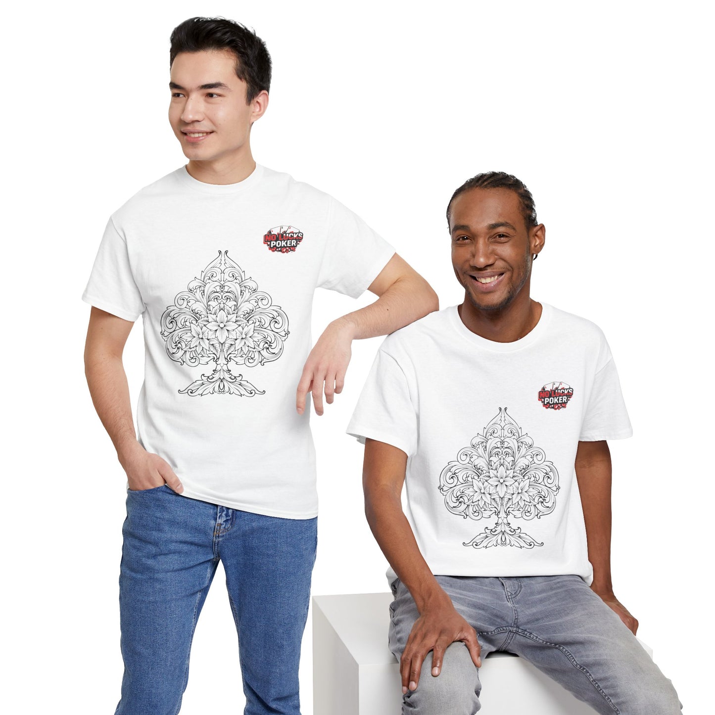 No Lucks Given – Spade Poker T-Shirt (Good Luck, All In)