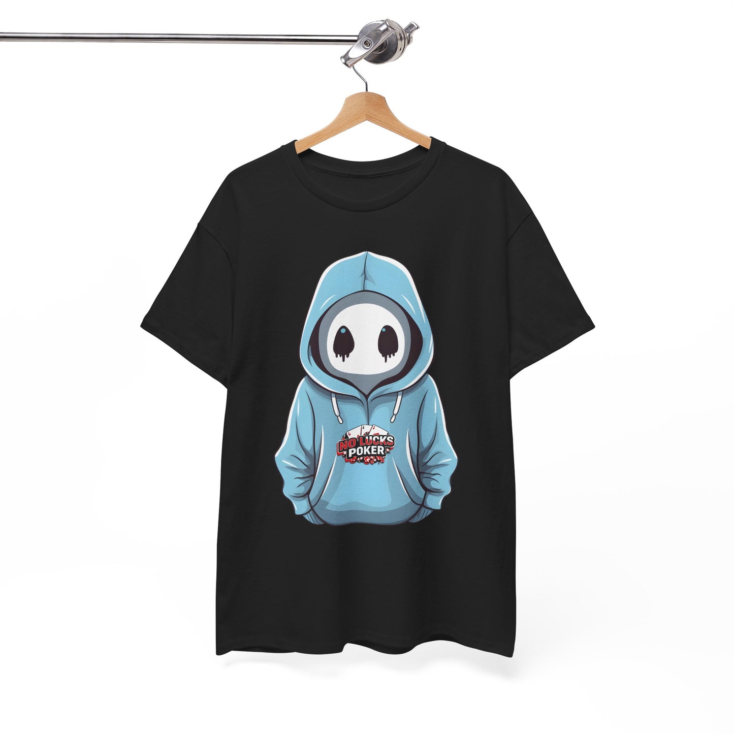 No Lucks Given – Mysterious Hoodie Player Poker Tee