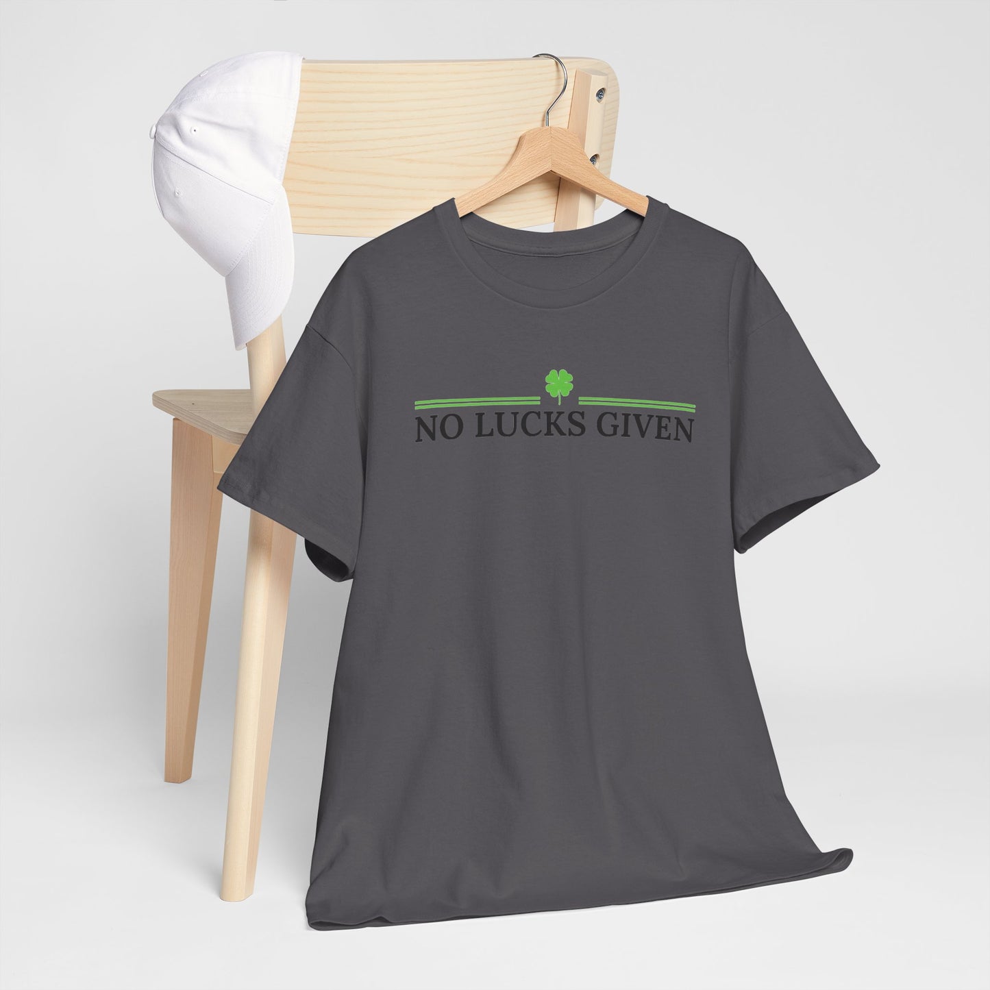No Lucks Given – Classic Logo Poker Tee (Good Luck, All In)