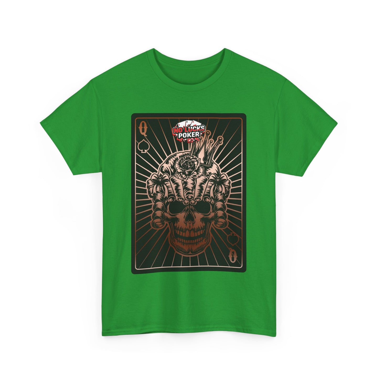 No Lucks Given – Angry Queen of Spades Poker Tee (Copper Edition)