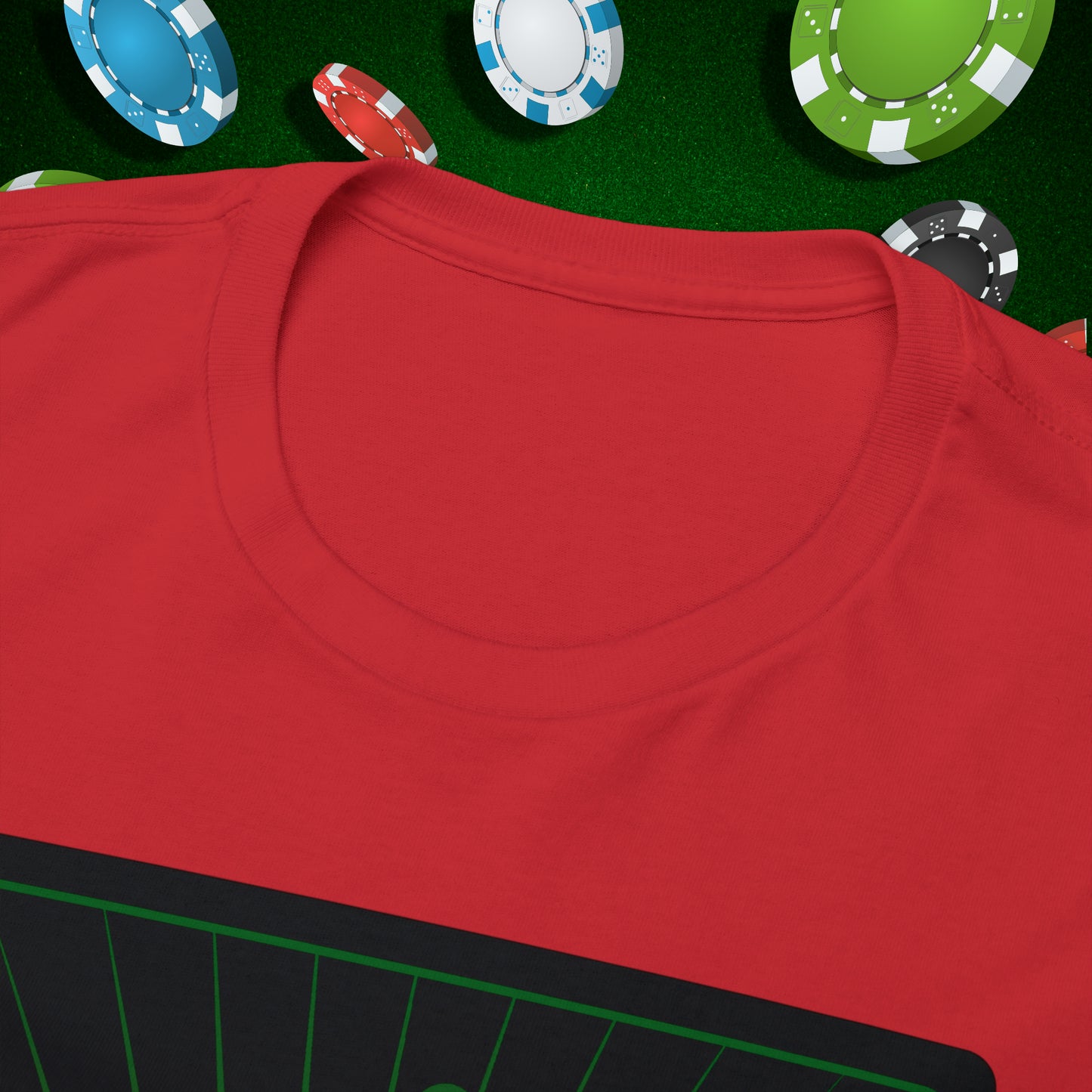 No Lucks Given Angry Queen of Spades Green Red Poker T-Shirt Must have Good Luck All-in