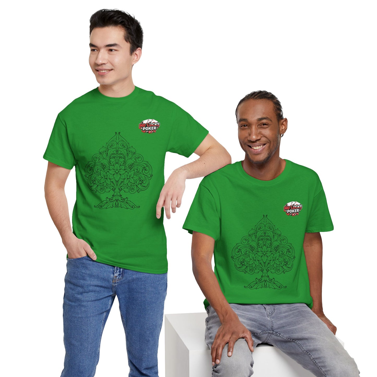 No Lucks Given – Spade Poker T-Shirt (Good Luck, All In)