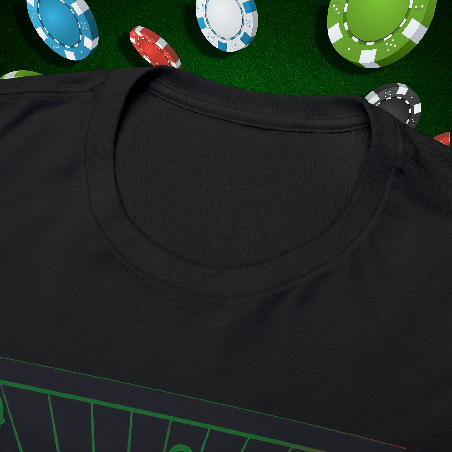 No Lucks Given Angry Queen of Clubs Green Red Poker T-Shirt Must have Good Luck All-in