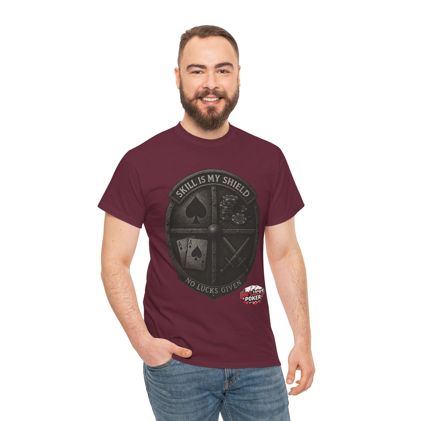 Stack or Shatter Poker T-Shirt | No Lucks Given – Skill Over Luck