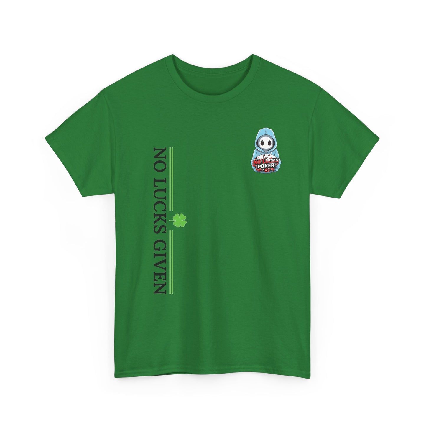 No Lucks Given – Ghost Logo Poker T-Shirt | Stealth Blackout Style