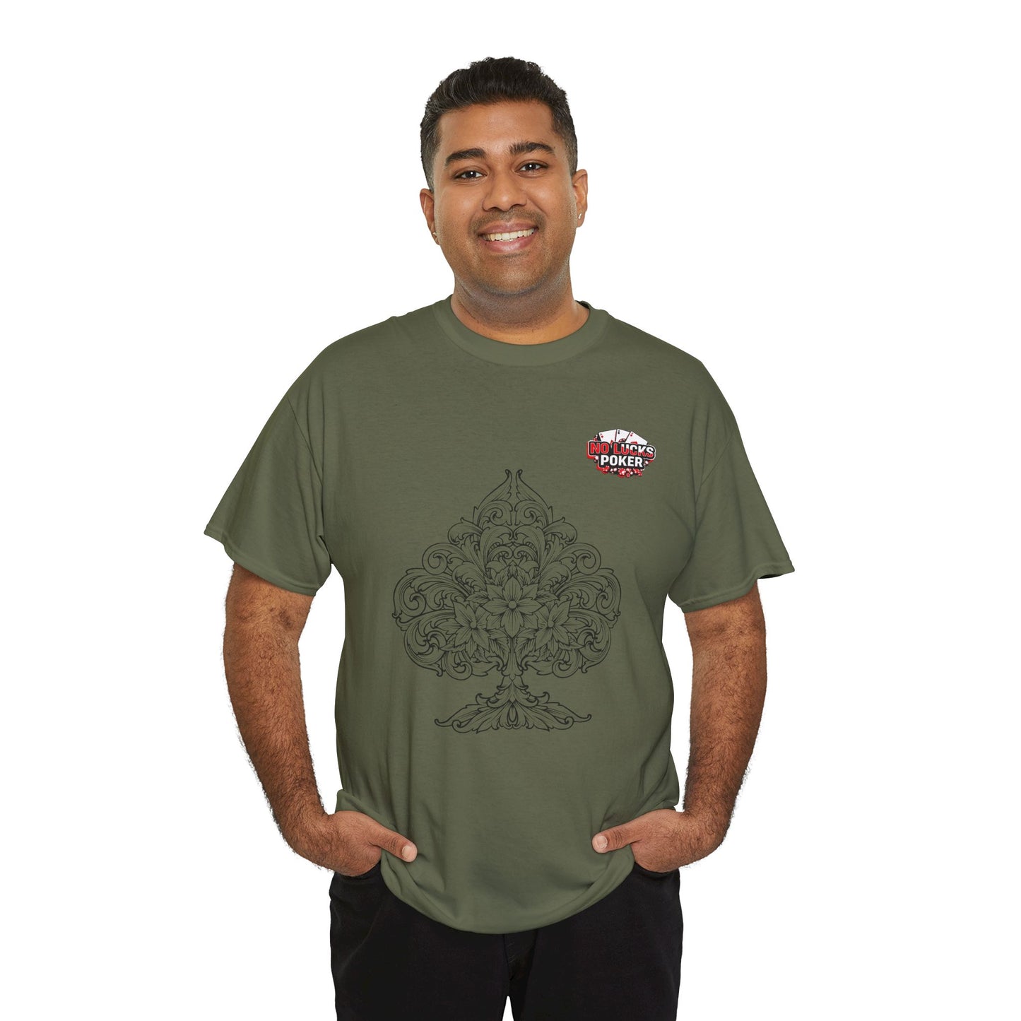 No Lucks Given – Spade Poker T-Shirt (Good Luck, All In)