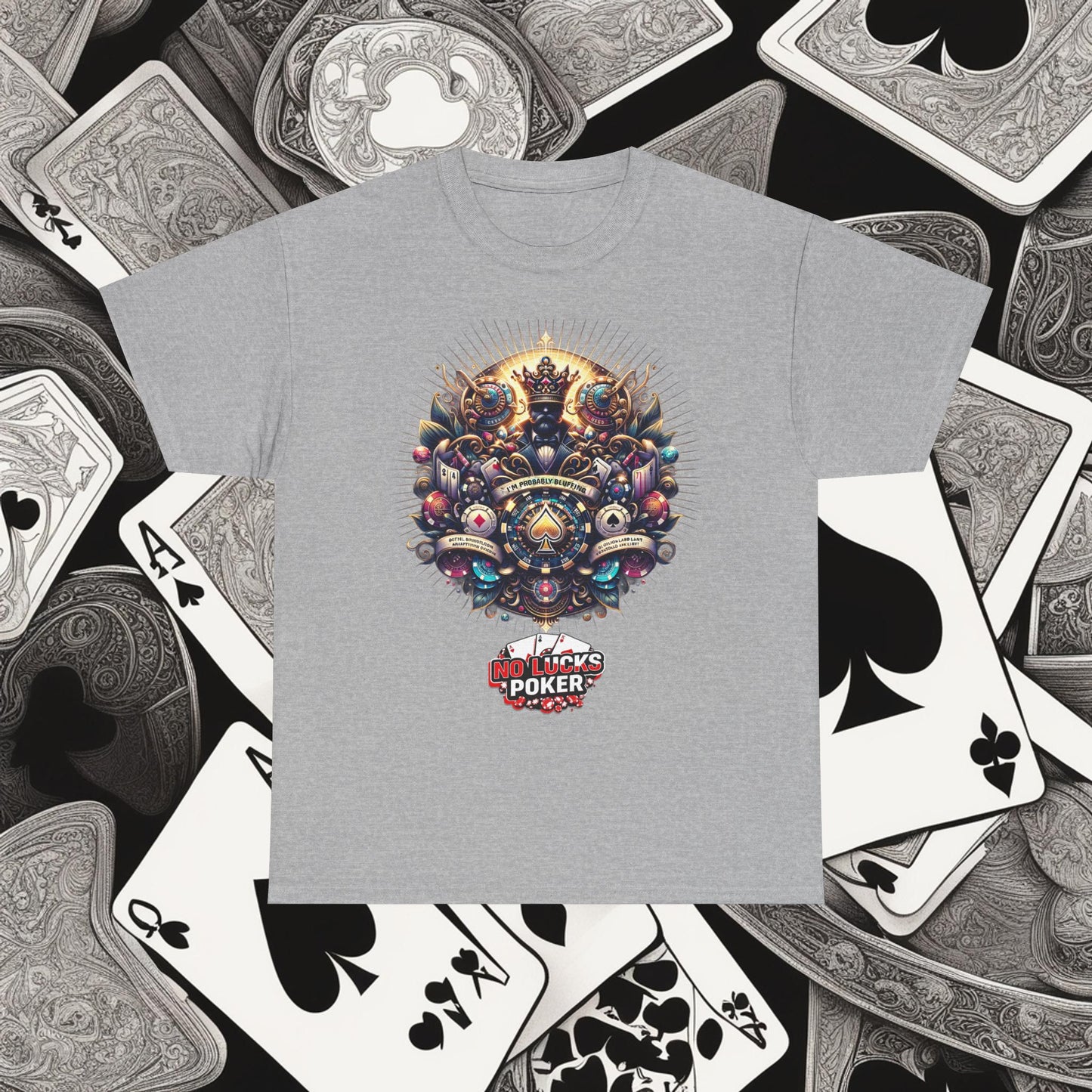 I'm Probably Bluffing unisex heavy cotton tee Poker Apparel