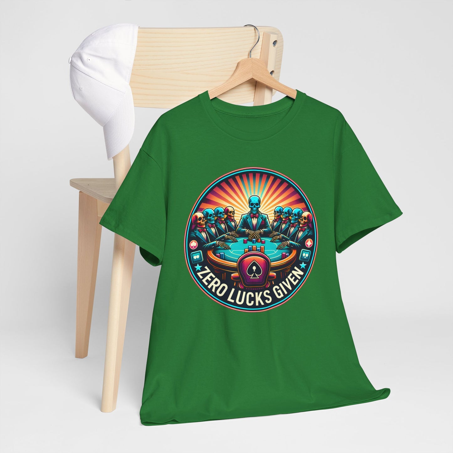 Zero Lucks Given unisex heavy cotton tee Poker Apparel