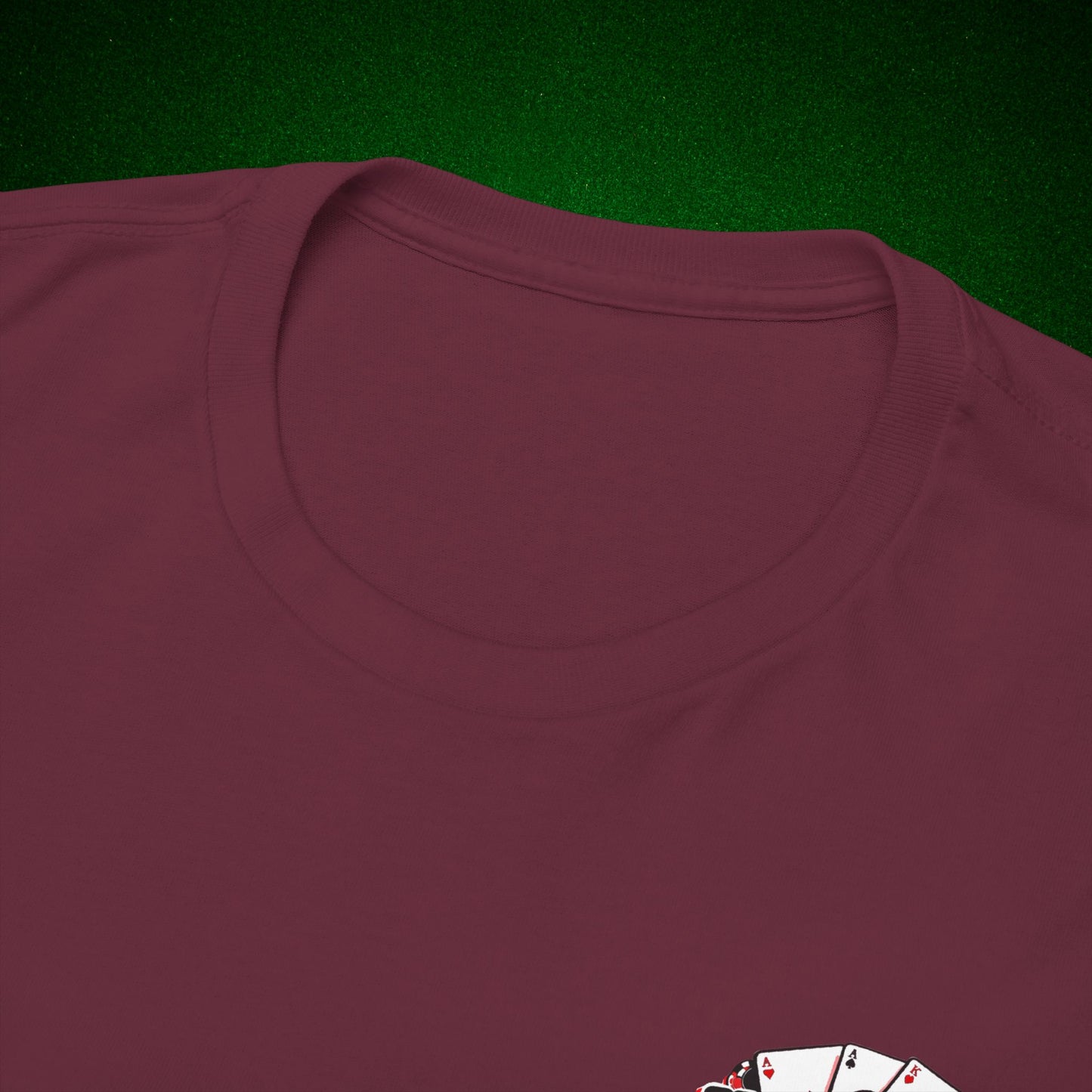 No Lucks Given Large Clover Poker T-Shirt Good Luck All-in