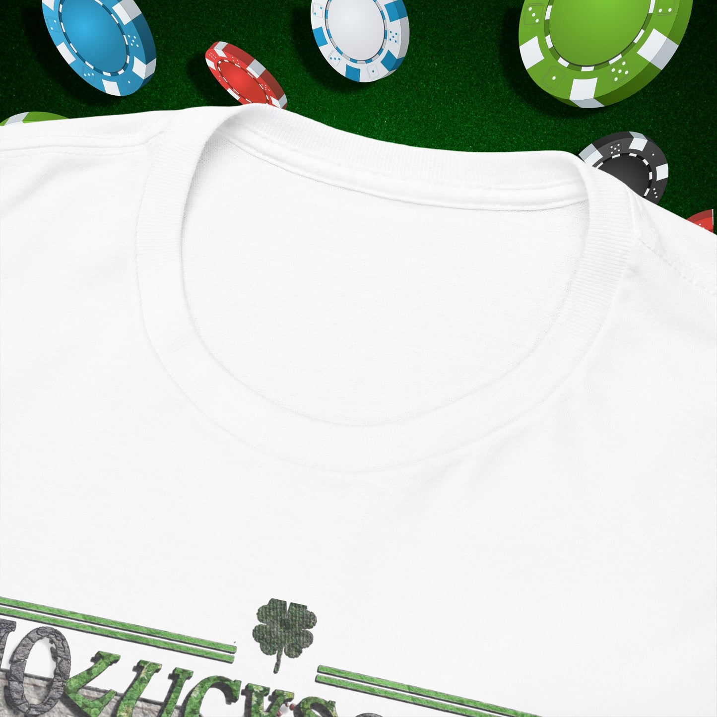 No Lucks Given Skull Breaking thru Ace of Spades T-Shirt Must have Good Luck All-in