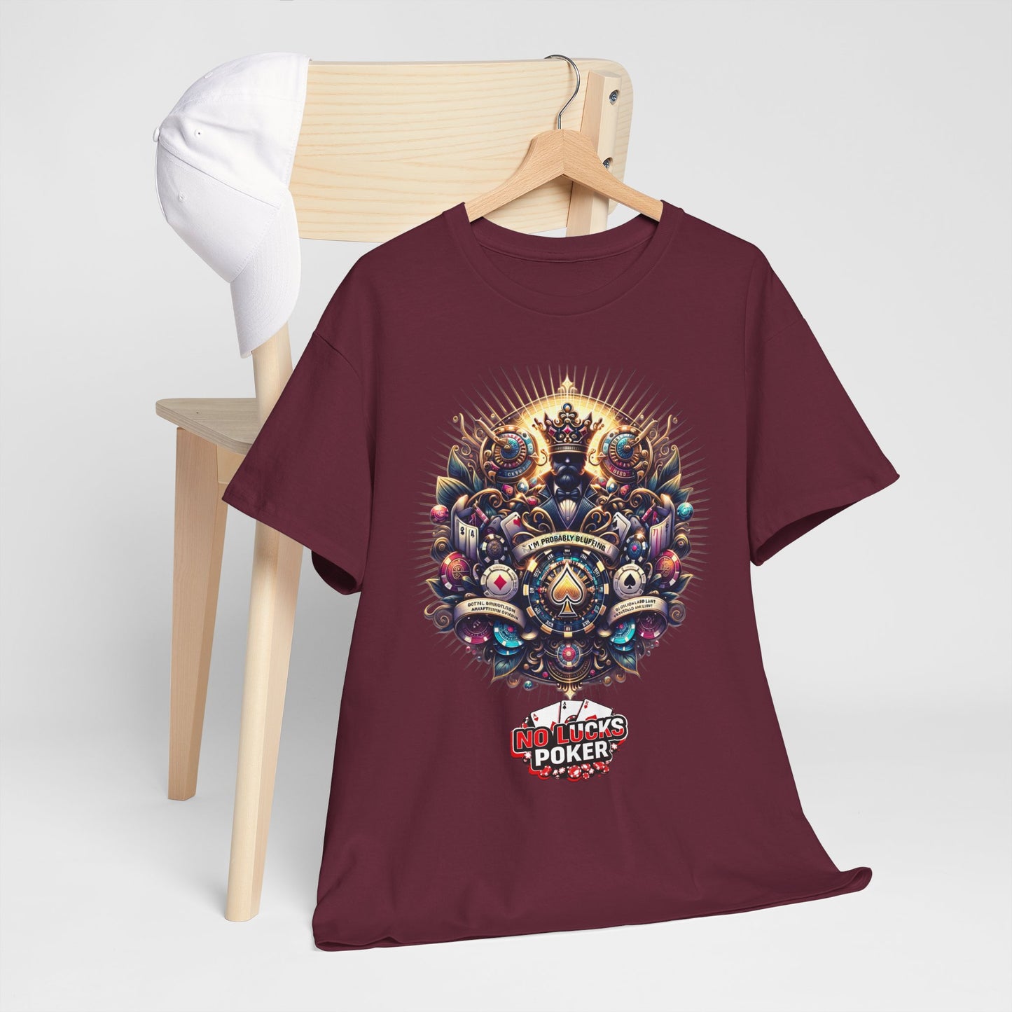 I'm Probably Bluffing unisex heavy cotton tee Poker Apparel