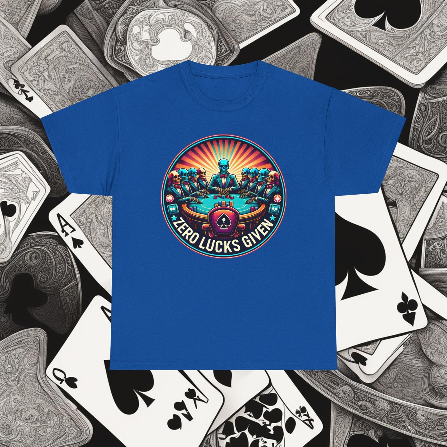 Zero Lucks Given unisex heavy cotton tee Poker Apparel