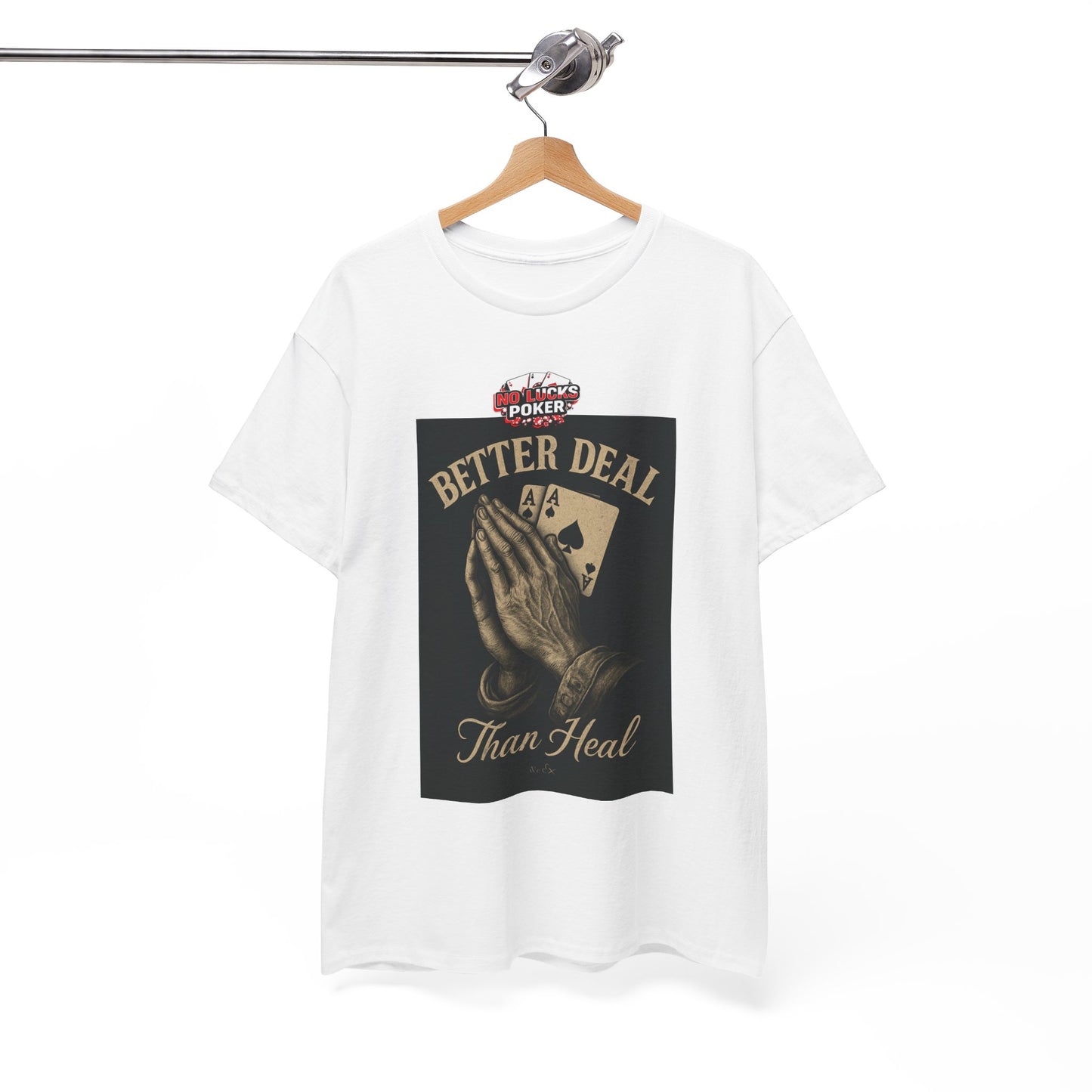 No Prayers Just Play Poker T-Shirt | Zero Lucks – Skill Over Superstition