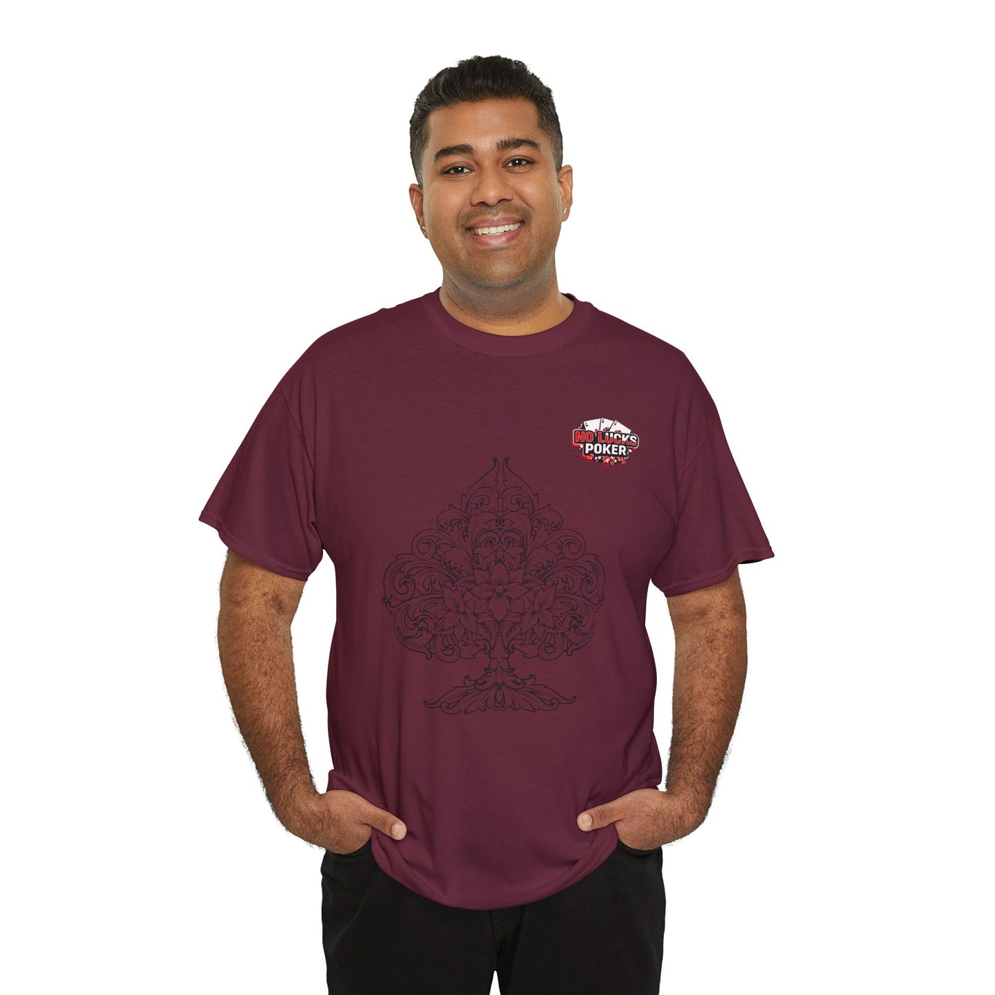 No Lucks Given – Spade Poker T-Shirt (Good Luck, All In)