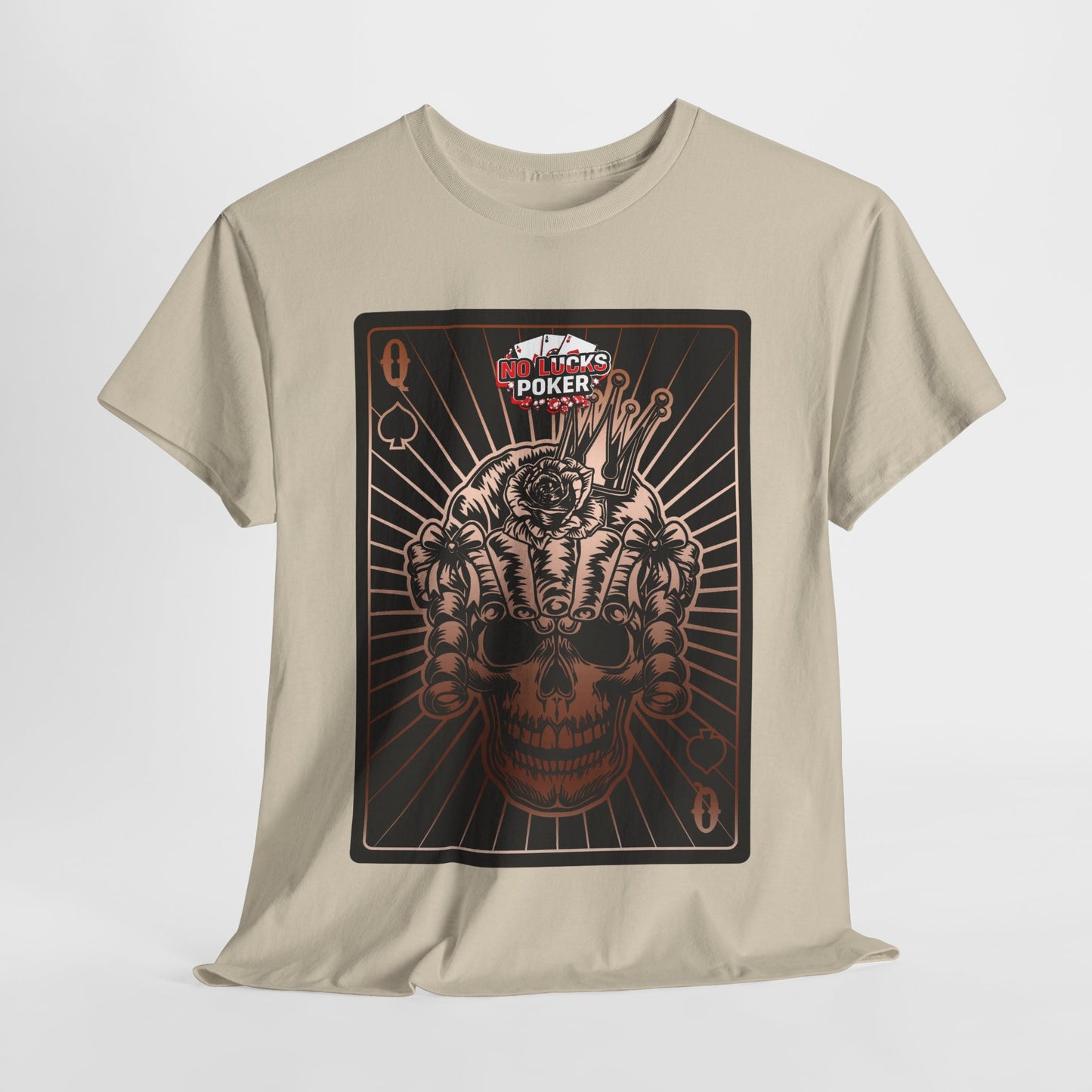 No Lucks Given – Angry Queen of Spades Poker Tee (Copper Edition)