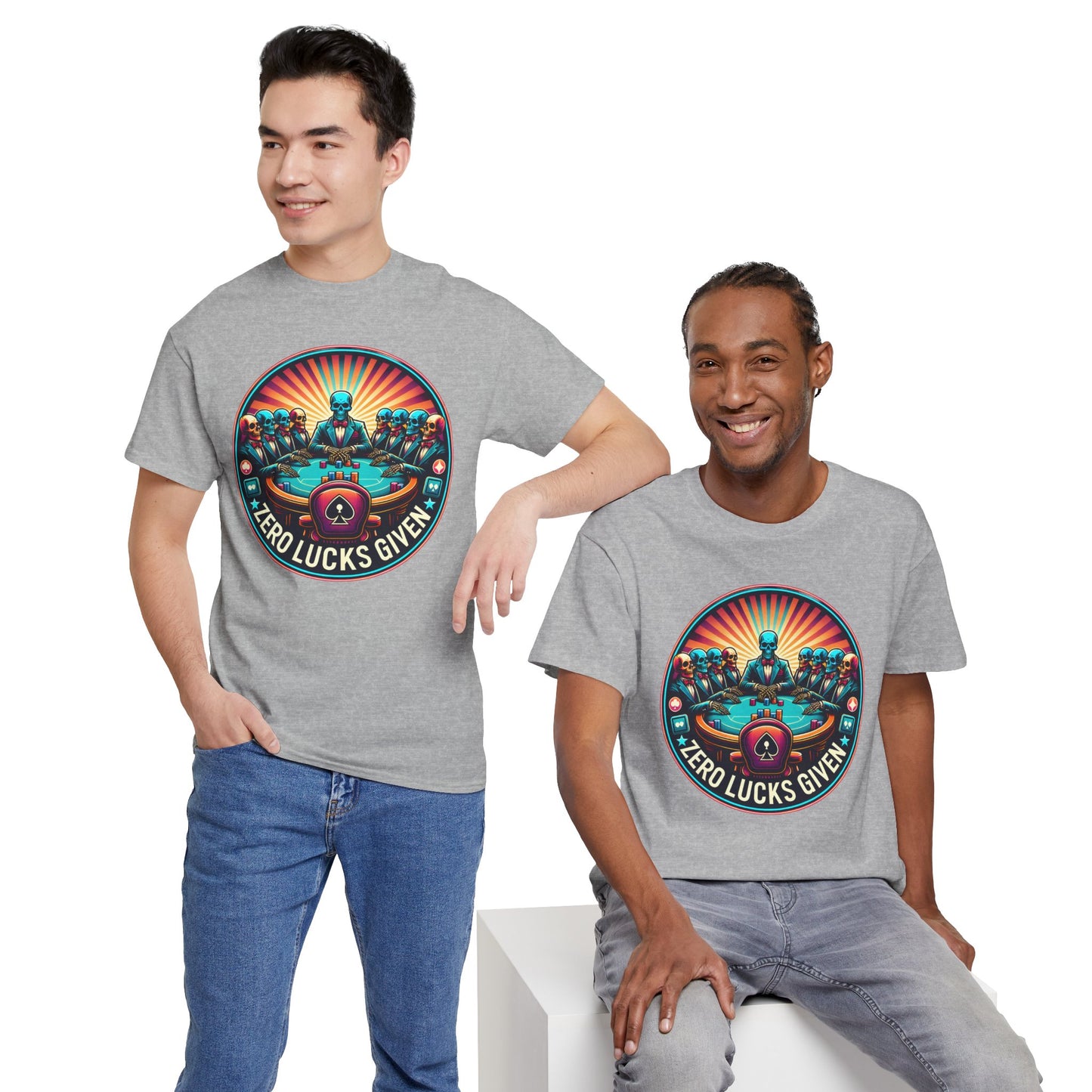 Zero Lucks Given unisex heavy cotton tee Poker Apparel