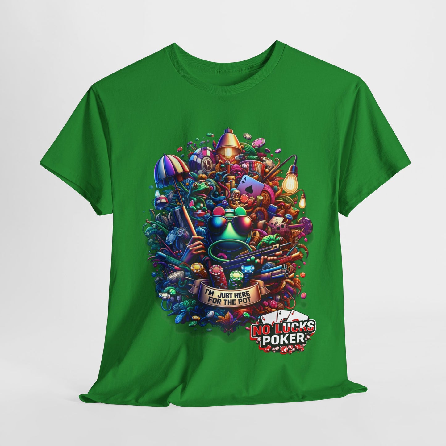 I'm Just here for the Pot unisex heavy cotton tee Poker Apparel