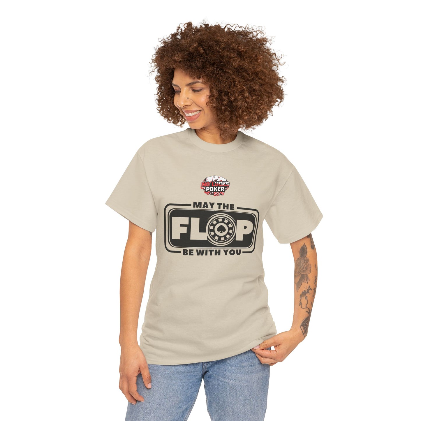 Zero Lucks – “May the Flop Be With You” Poker Logo Tee