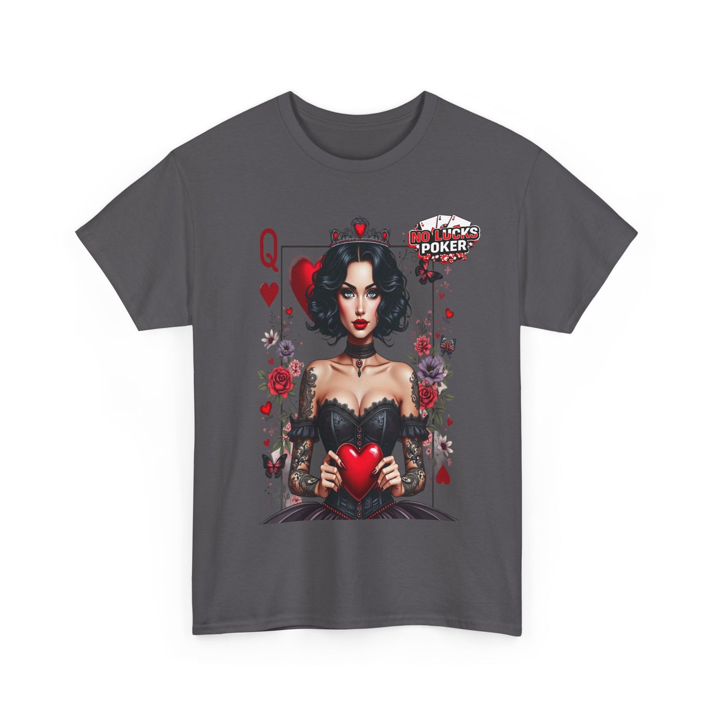 Gothic Queen of Hearts Poker T-Shirt | Dark Poker Apparel – Unisex Fit