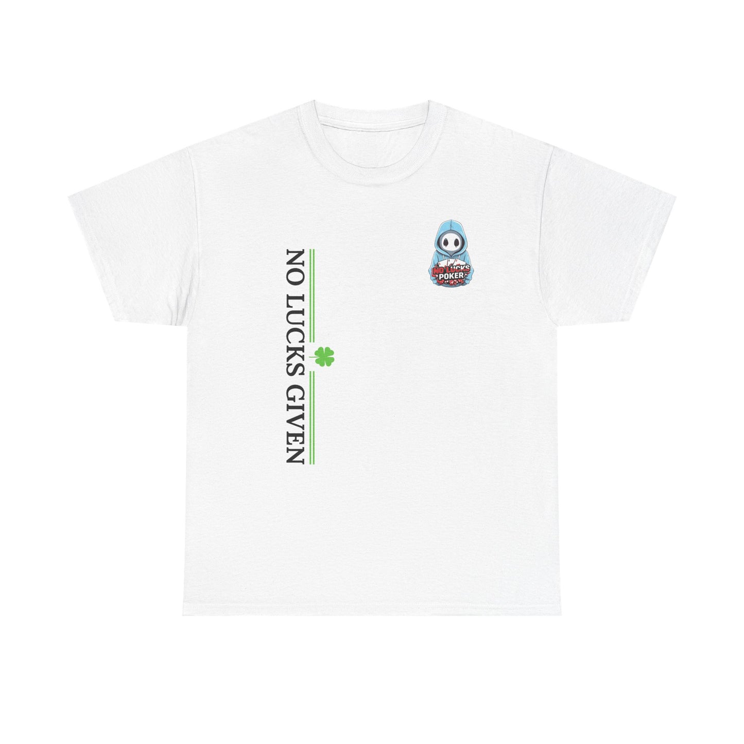 No Lucks Given – Ghost Logo Poker T-Shirt | Stealth Blackout Style