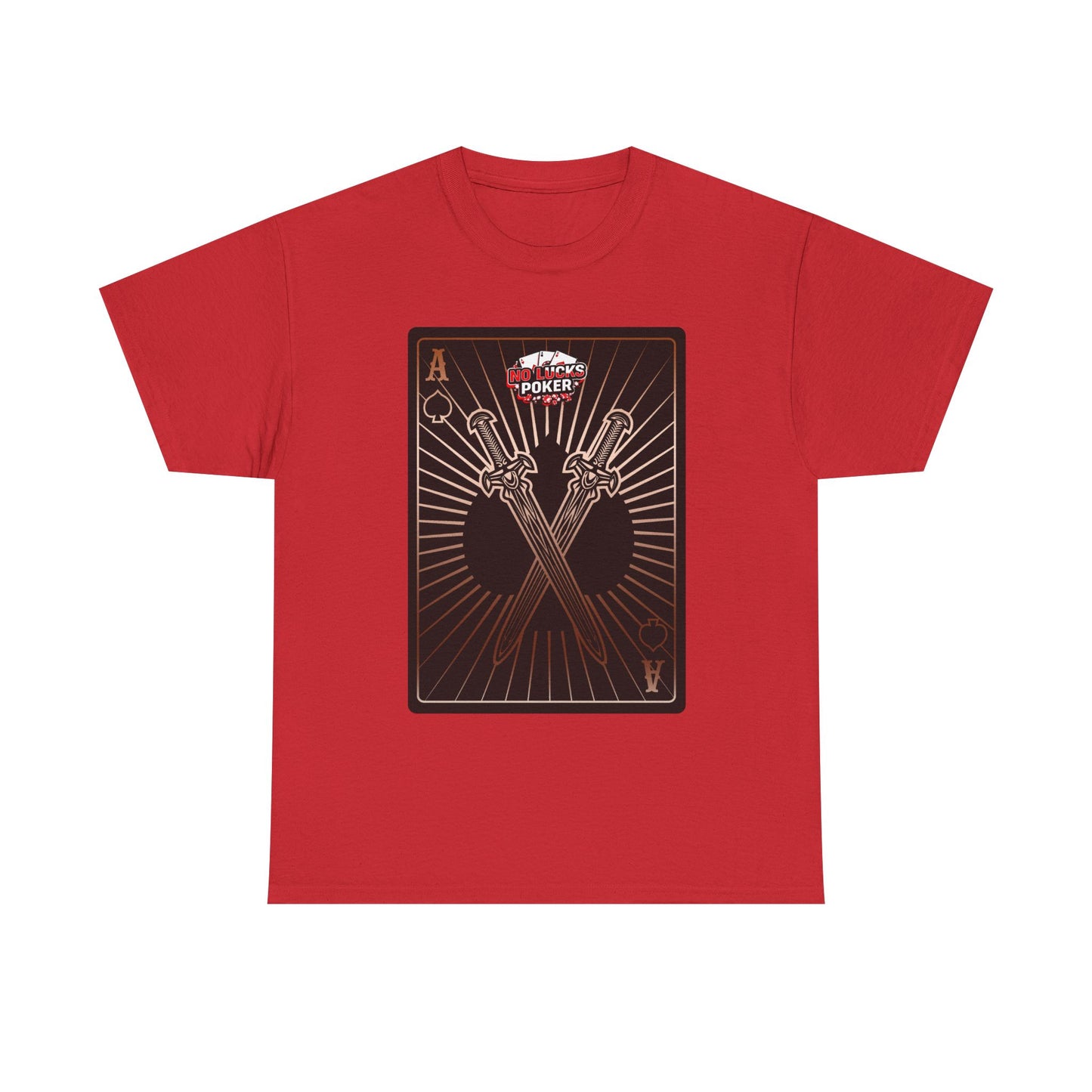 No Lucks Given – Ace of Spades & Crossed Swords Poker T-Shirt (Copper Edition)