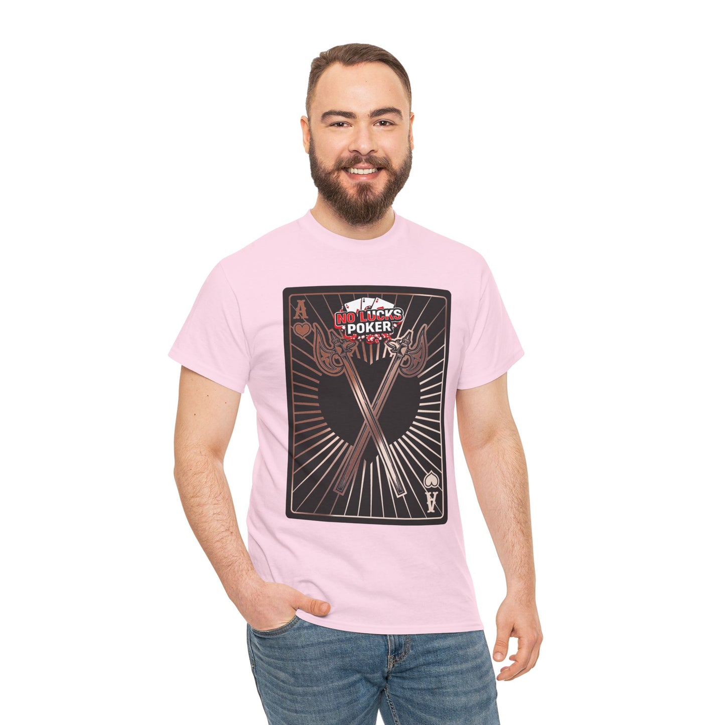 No Lucks Given: Ace of Hearts & Axes – Poker T-Shirt