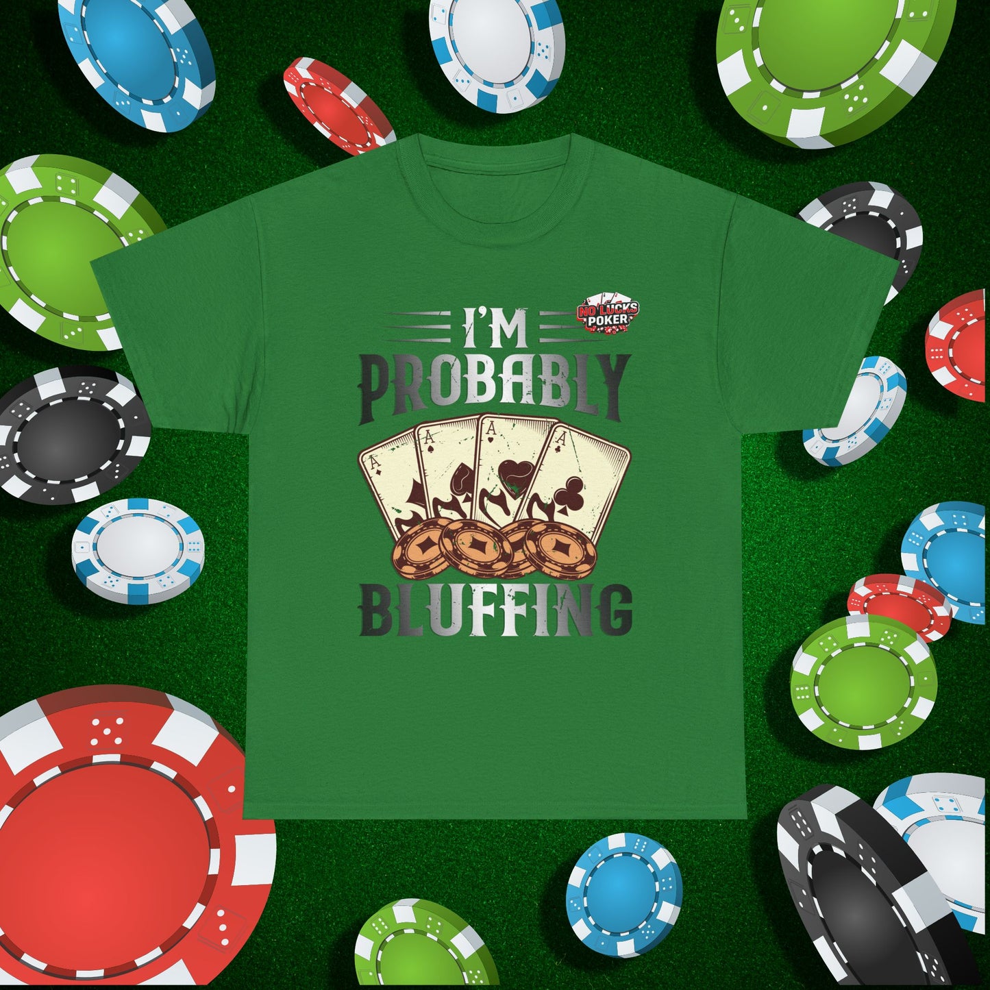 I'm Probably Bluffing Unisex Heavy Cotton Tee