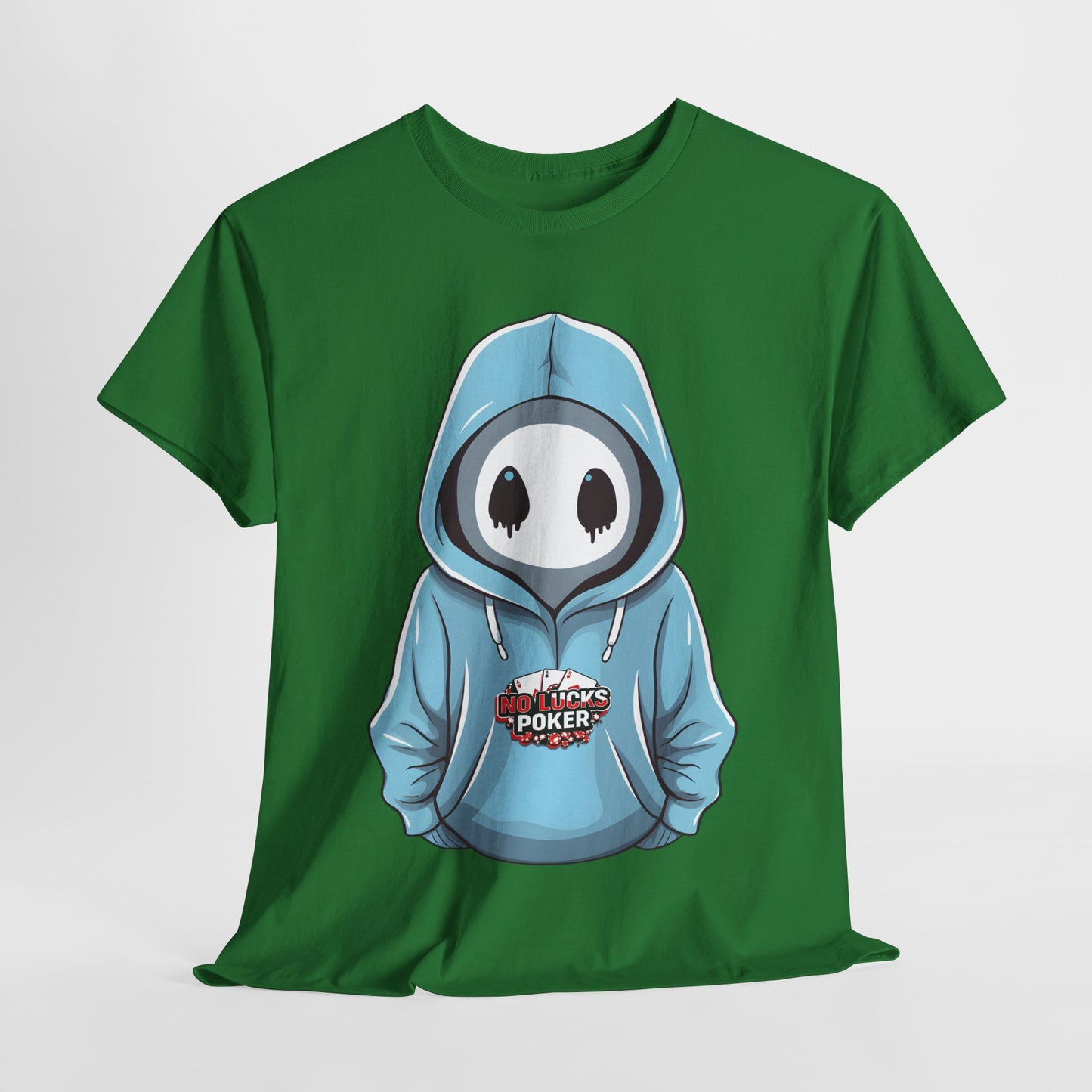 No Lucks Given – Mysterious Hoodie Player Poker Tee