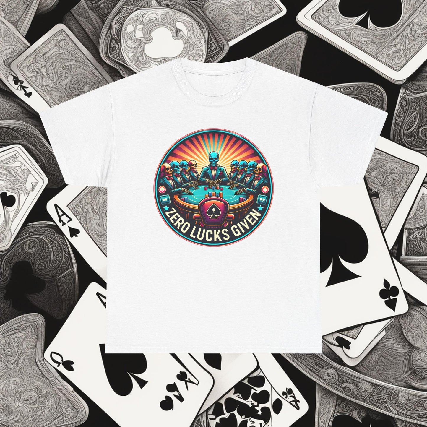 Zero Lucks Given unisex heavy cotton tee Poker Apparel