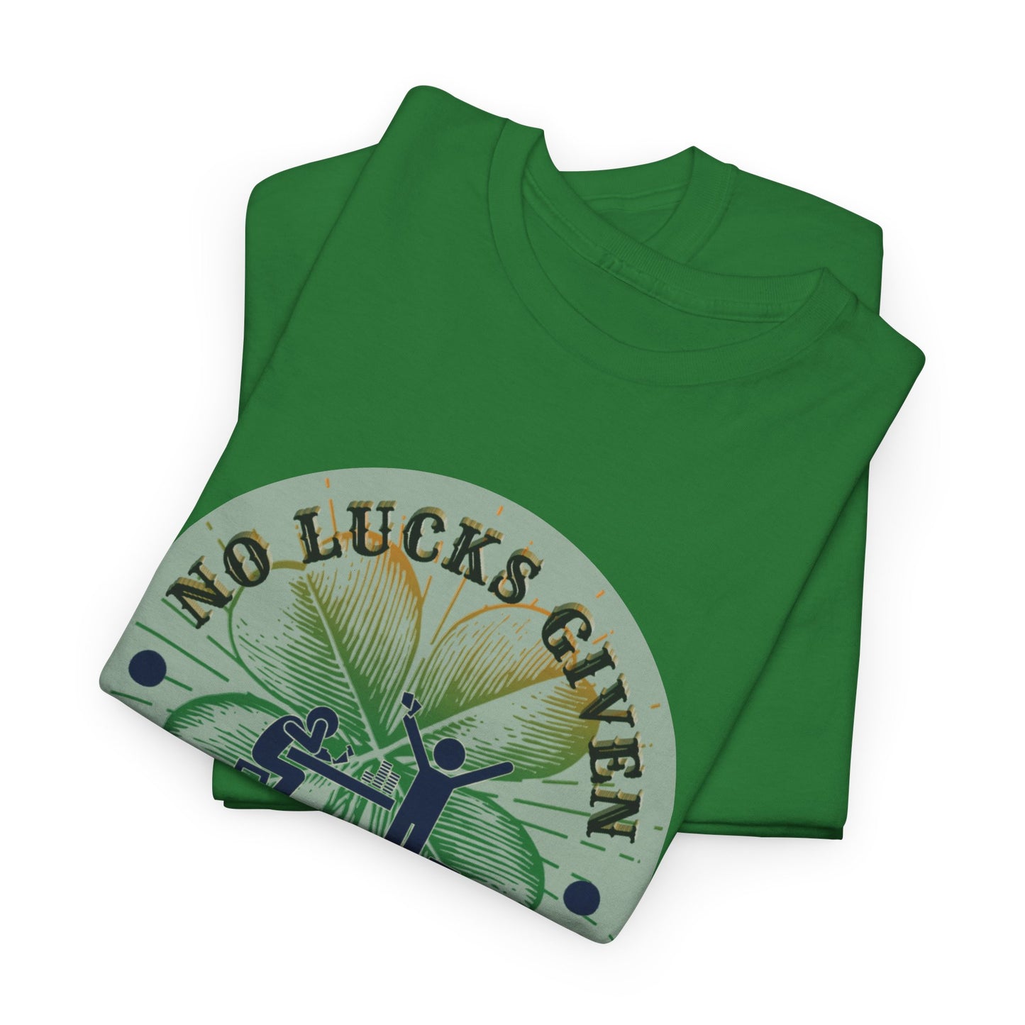No Lucks Given – Large Clover Poker T-Shirt | Skill Over Luck