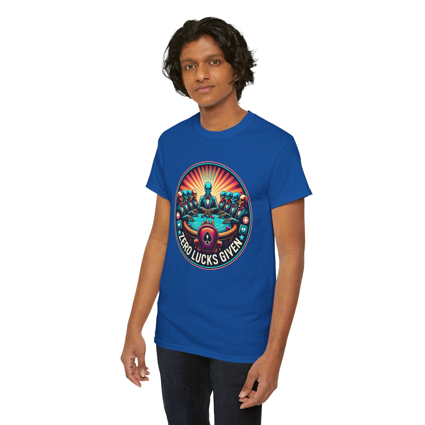 Zero Lucks Given unisex heavy cotton tee Poker Apparel