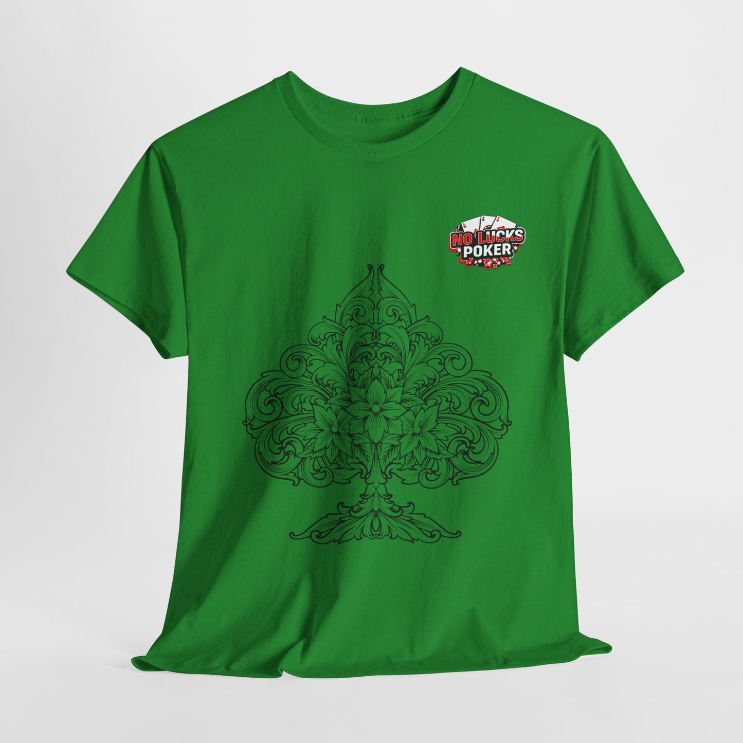 No Lucks Given – Spade Poker T-Shirt (Good Luck, All In)