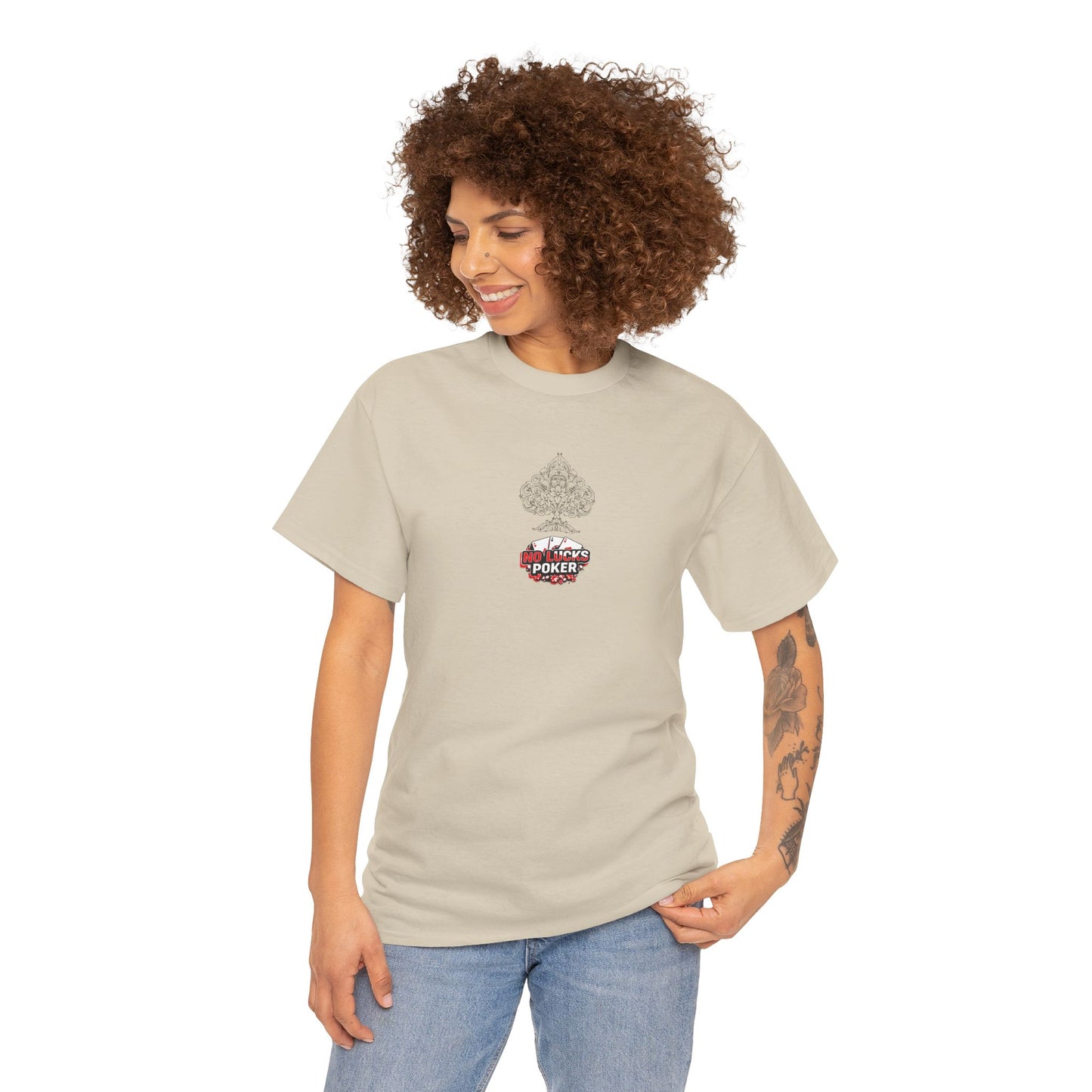 No Lucks Given Logo Poker T-Shirt | Built for Players, Not Luck