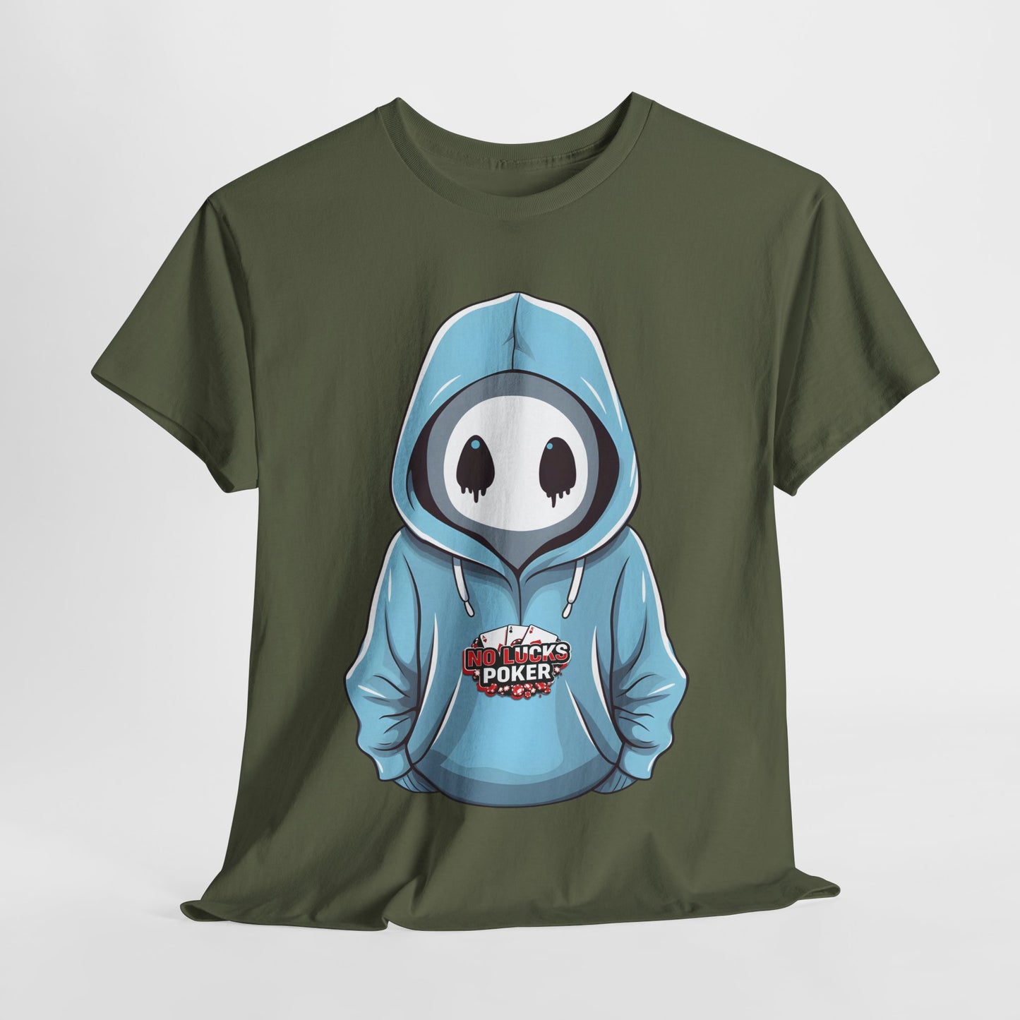 No Lucks Given – Mysterious Hoodie Player Poker Tee