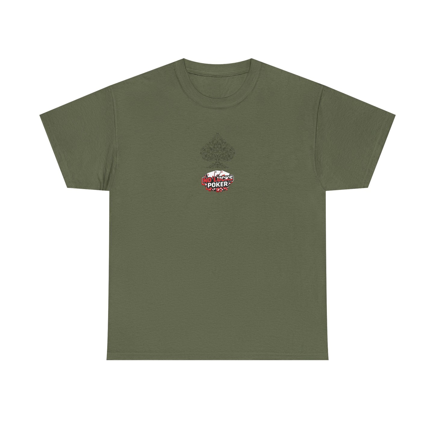 No Lucks Given Logo Poker T-Shirt | Built for Players, Not Luck