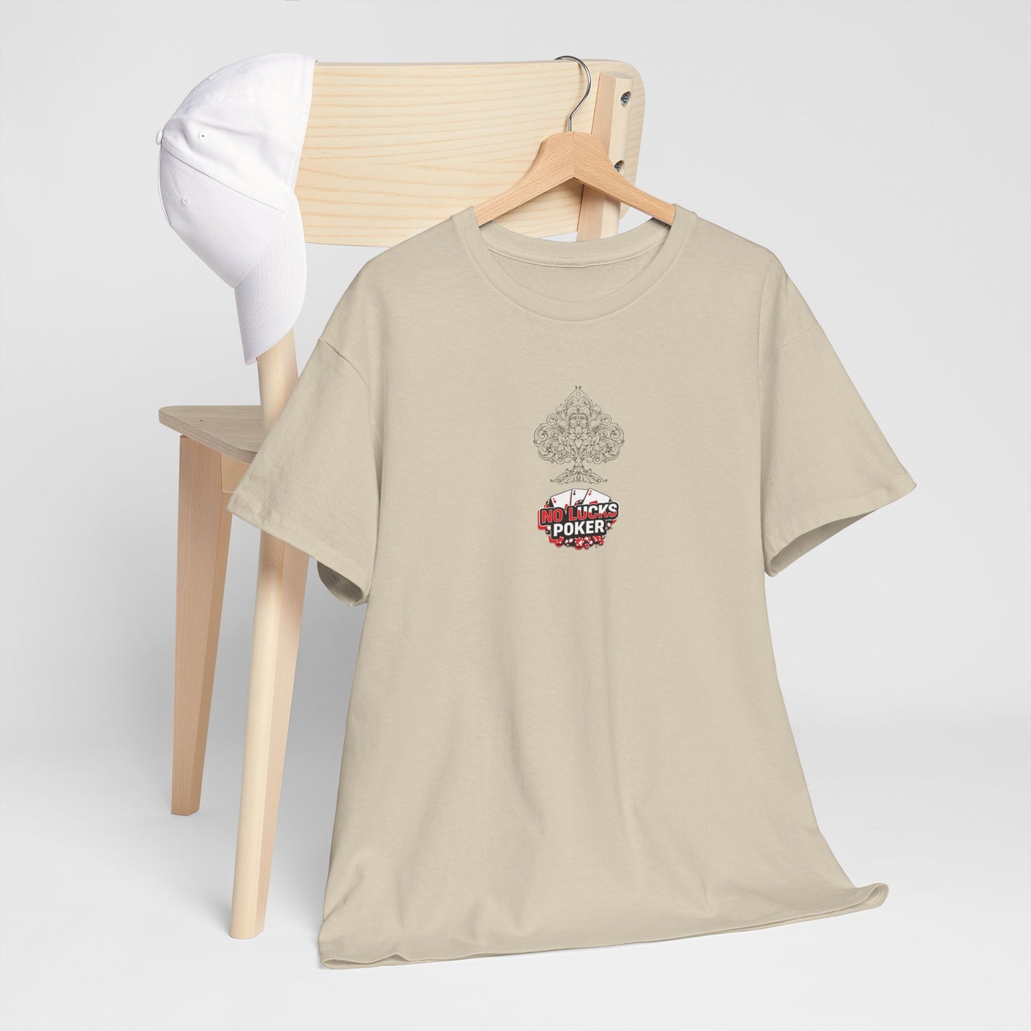 No Lucks Given Logo Poker T-Shirt | Built for Players, Not Luck