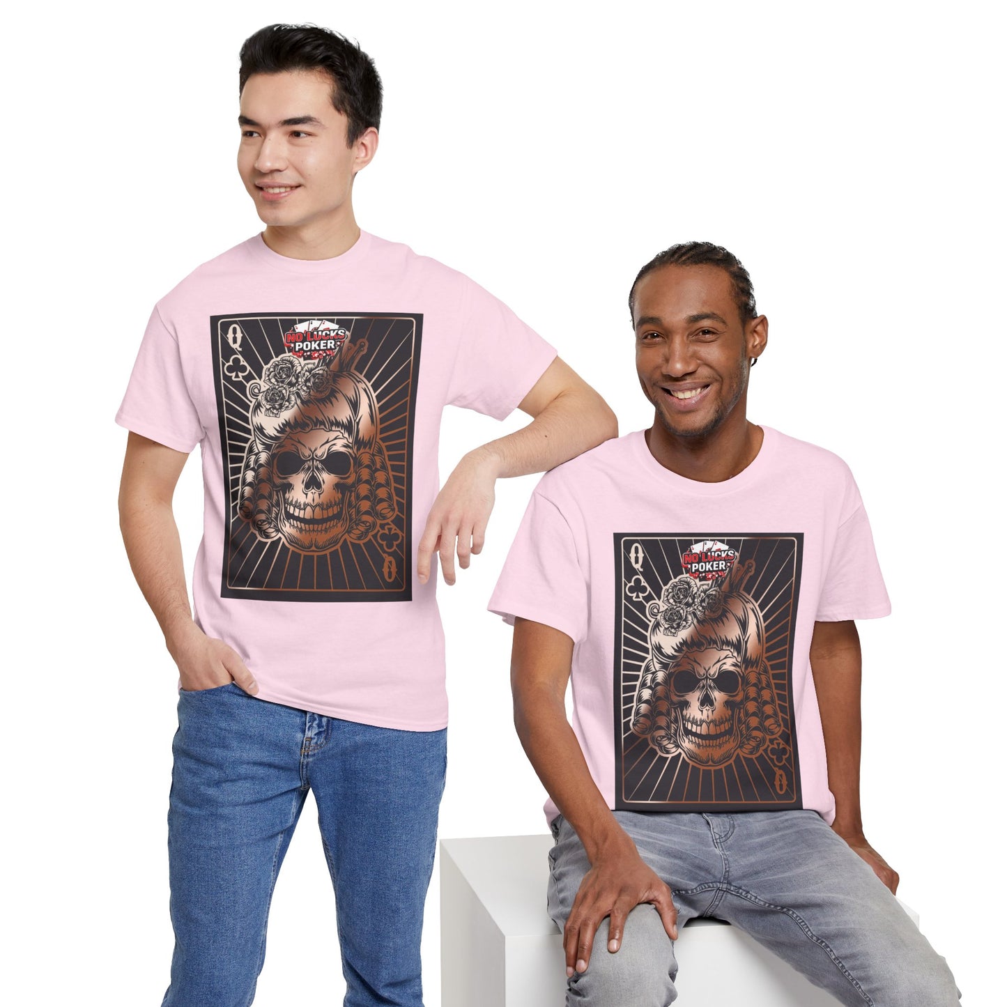 No Lucks Given Angry Queen of Clubs Copper Poker T-Shirt Must have Good Luck All-in