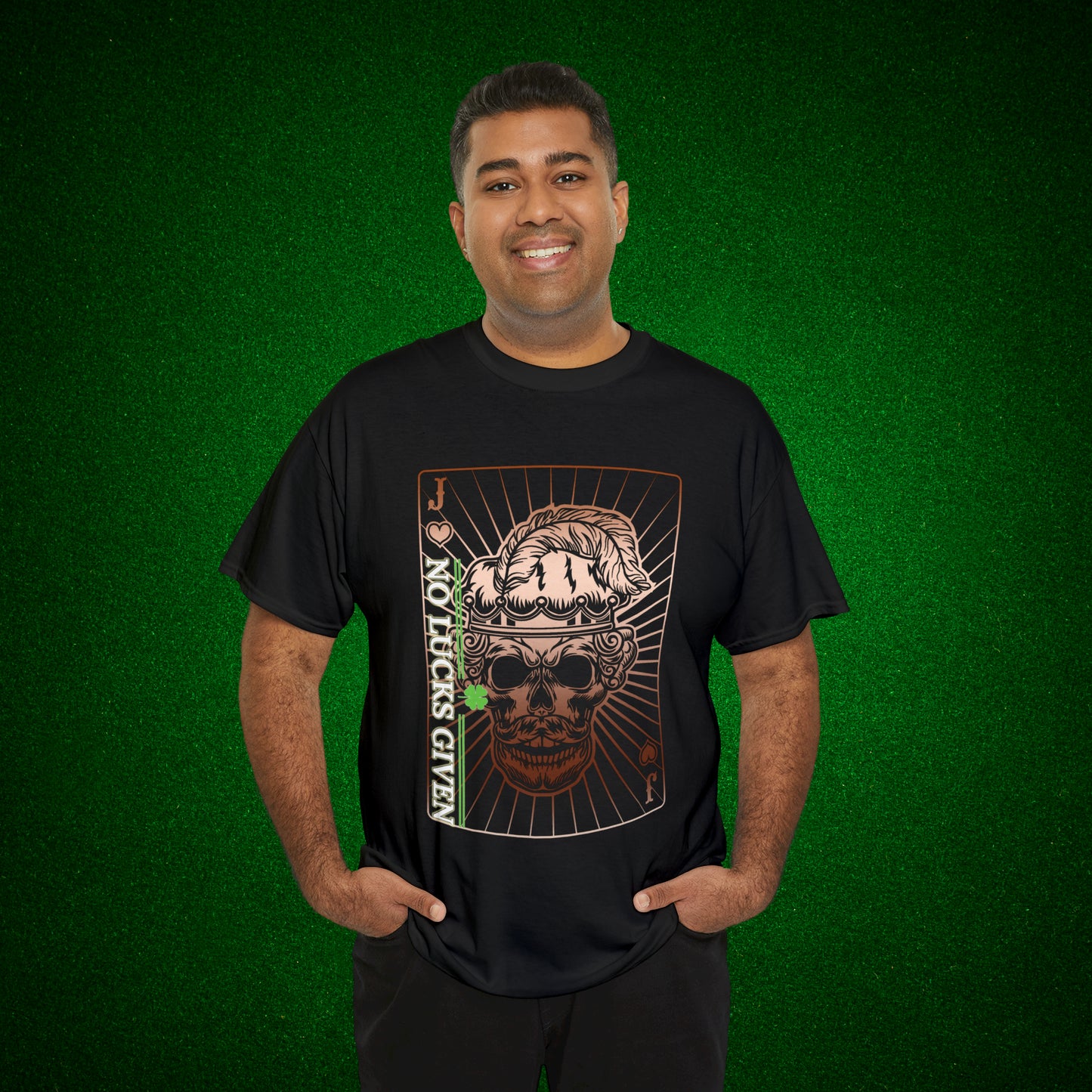 No Lucks Given Angry Jack of Hearts Copper Poker T-Shirt Must have Good Luck All-in