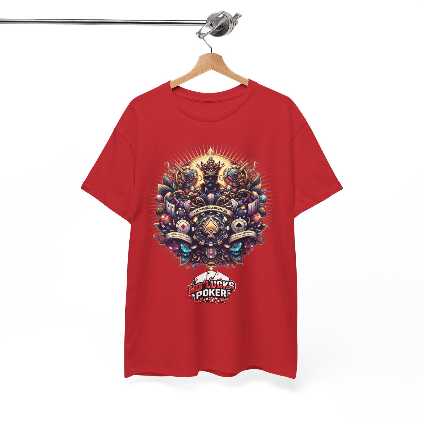 I'm Probably Bluffing unisex heavy cotton tee Poker Apparel