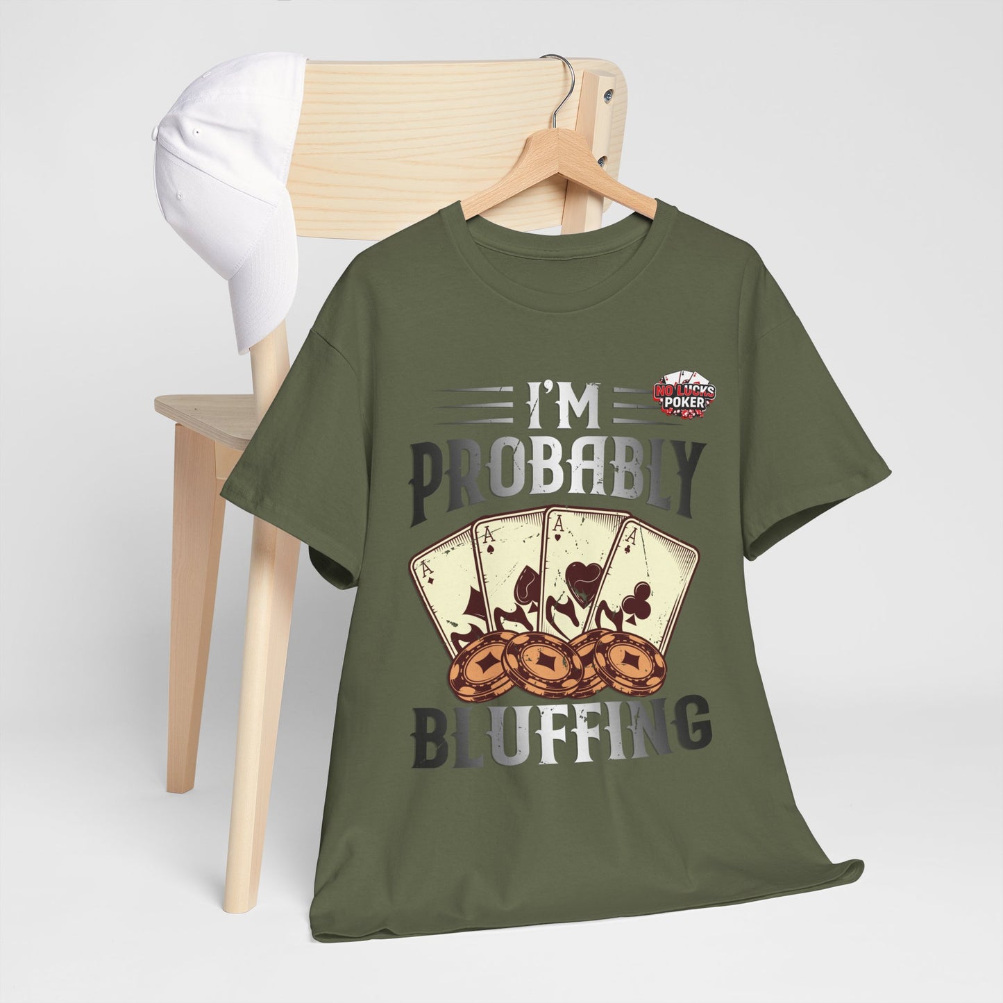I'm Probably Bluffing Unisex Heavy Cotton Tee