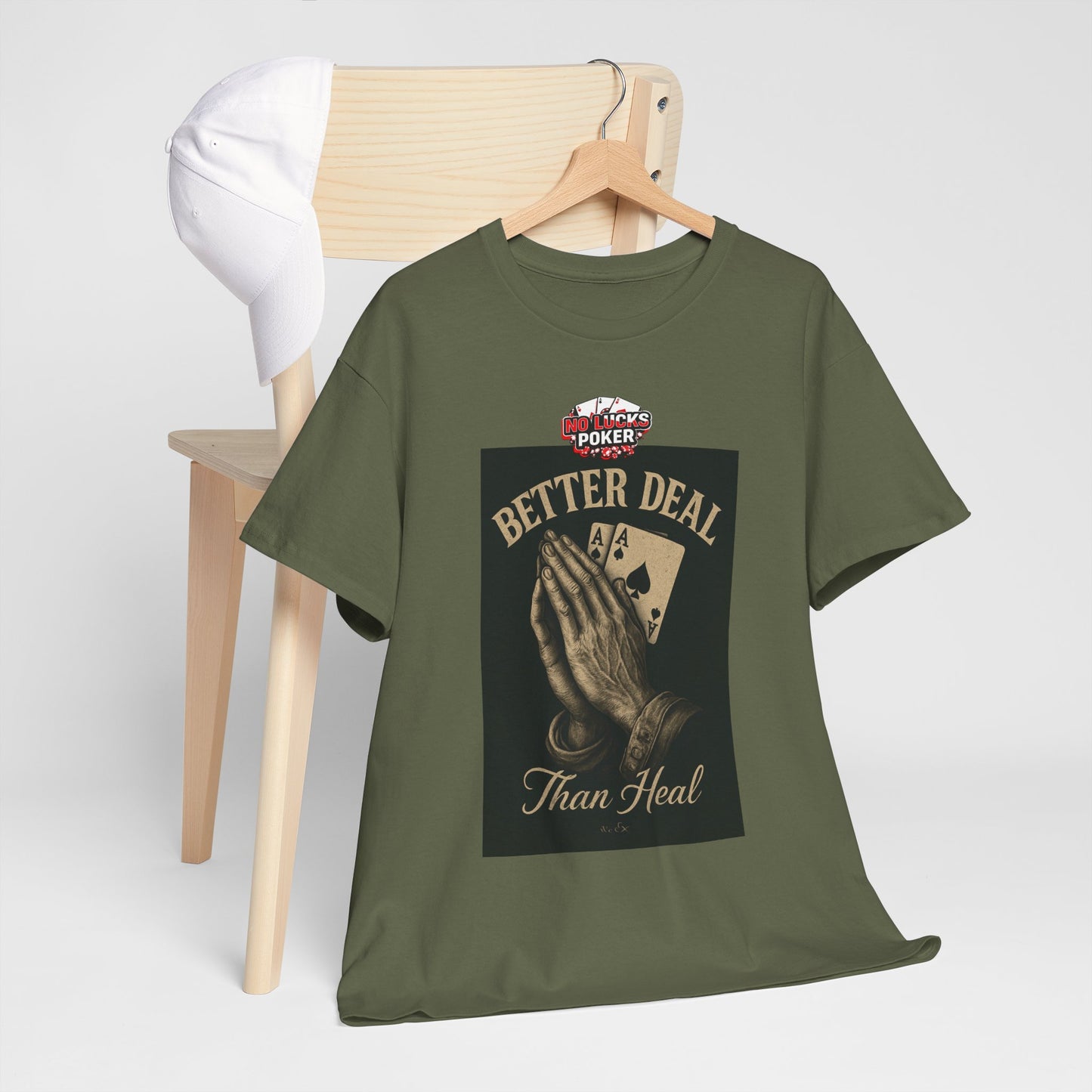 No Prayers Just Play Poker T-Shirt | Zero Lucks – Skill Over Superstition