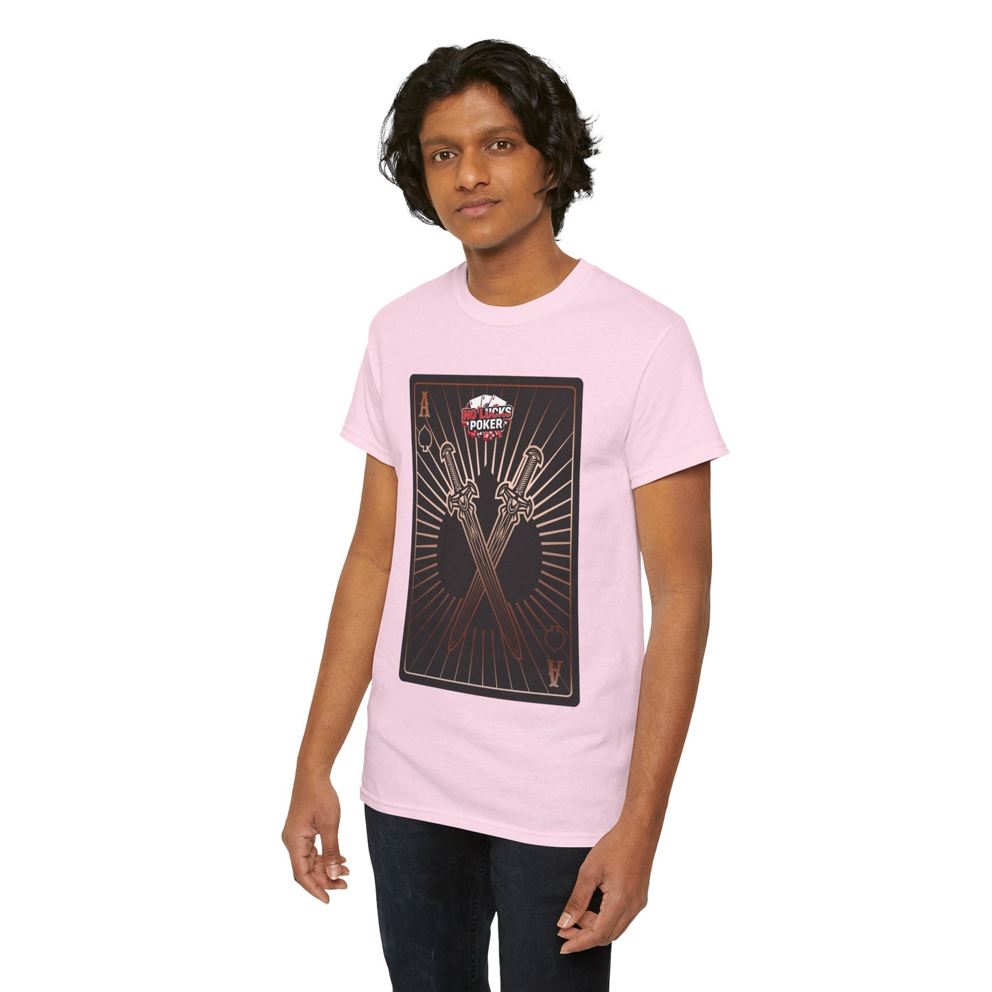 No Lucks Given – Ace of Spades & Crossed Swords Poker T-Shirt (Copper Edition)